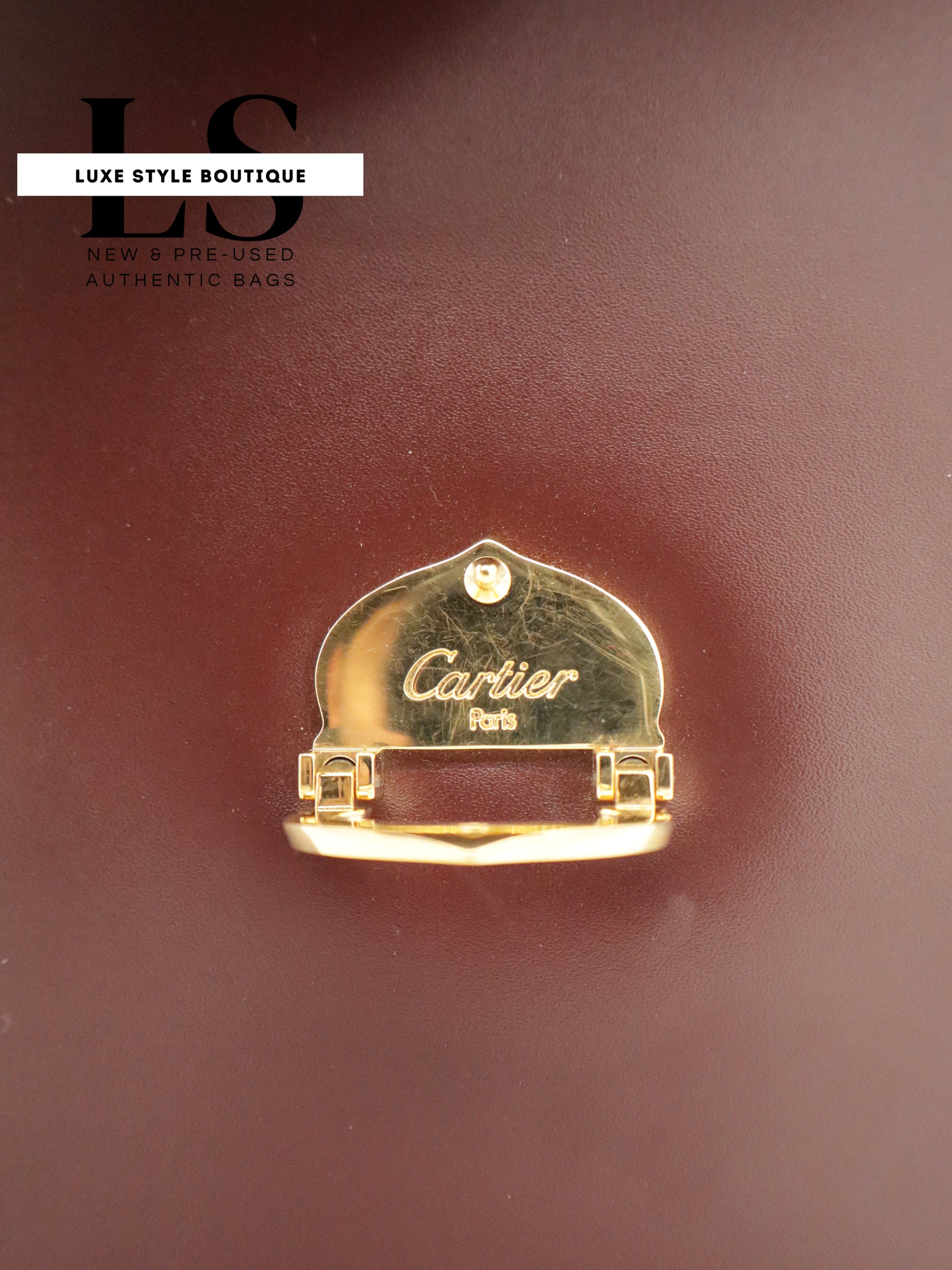 Cartier Must Top Handle Leather Handbag