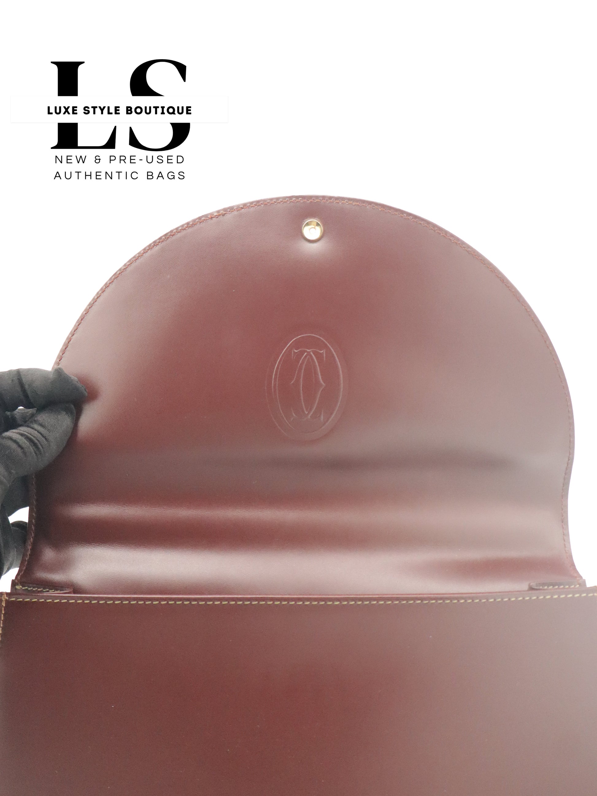 Cartier Must Top Handle Leather Handbag