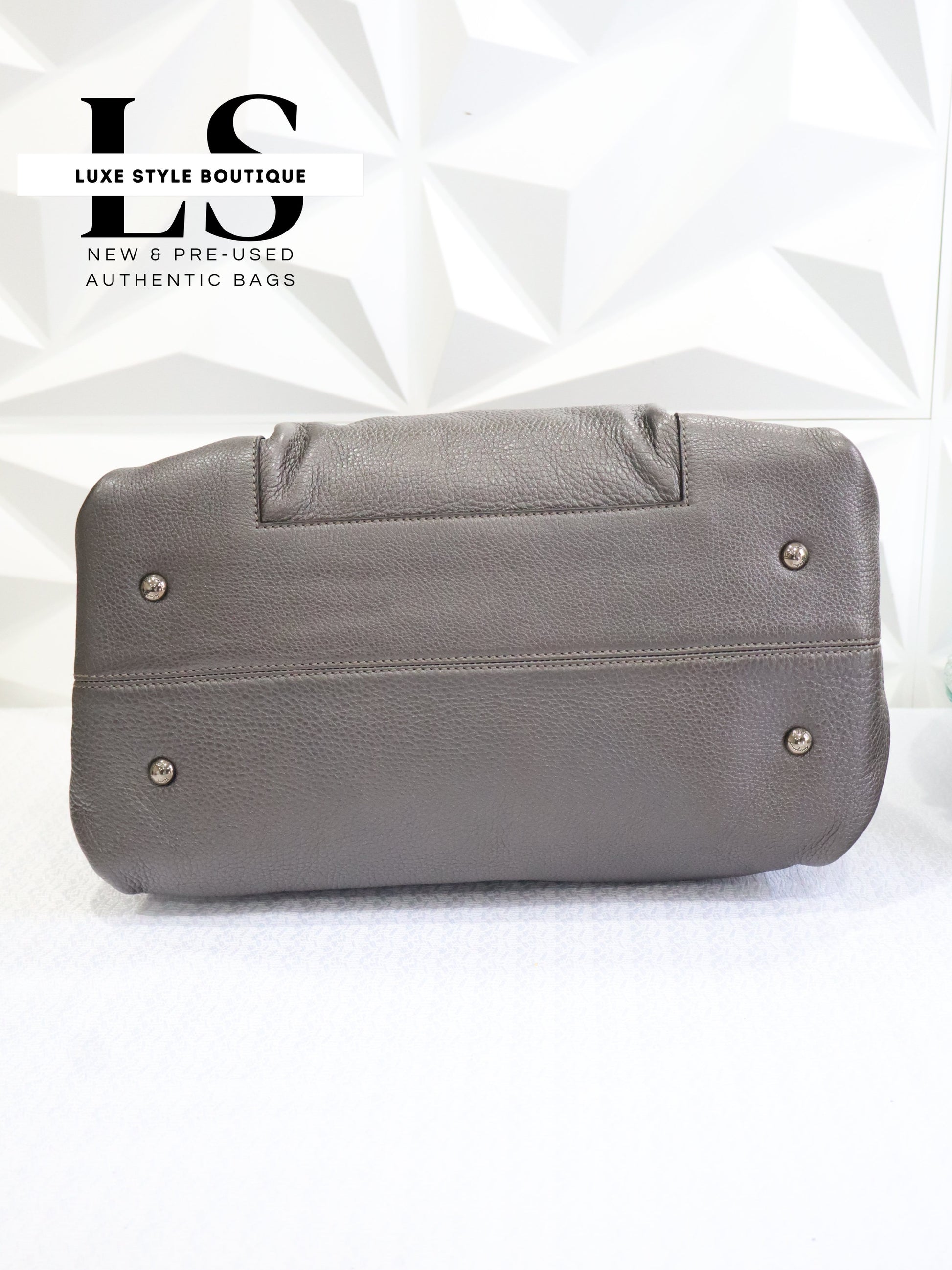 Salvatore Ferragamo Gancini Gray Handbag