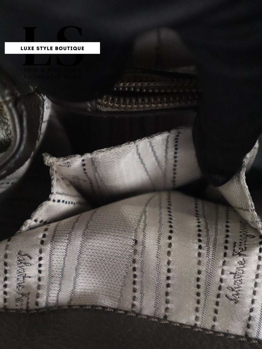 Salvatore Ferragamo Gancini Gray Handbag