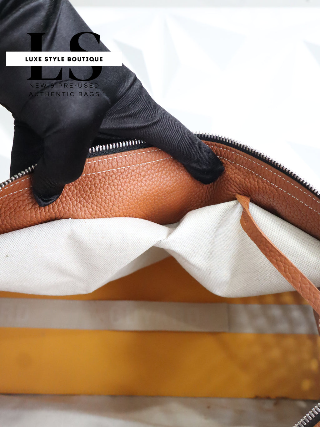 Goyard Goyardine Sac Hardy Tote Bag w/Pouch