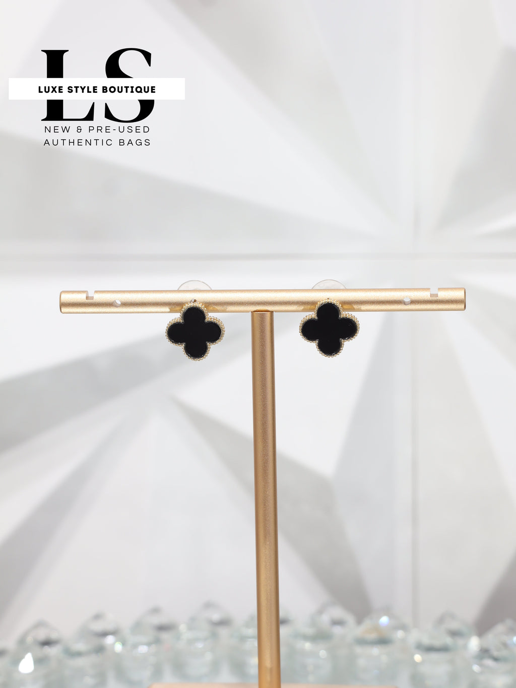 Earrings Yellow Gold 18K w/Onyx