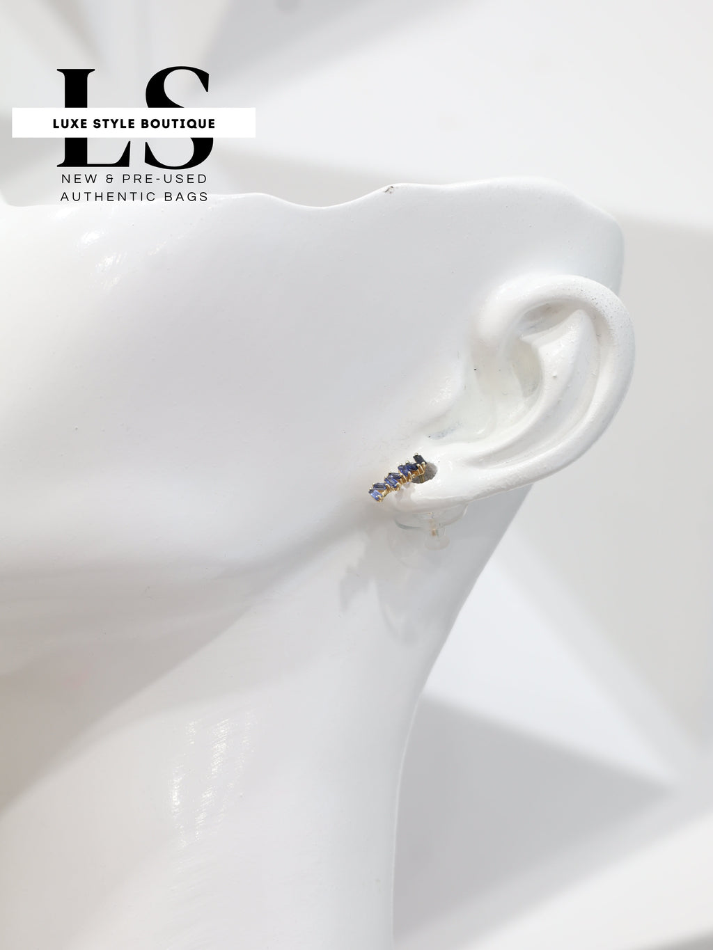 Earrings Yellow Gold 18K w/Blue Sapphires