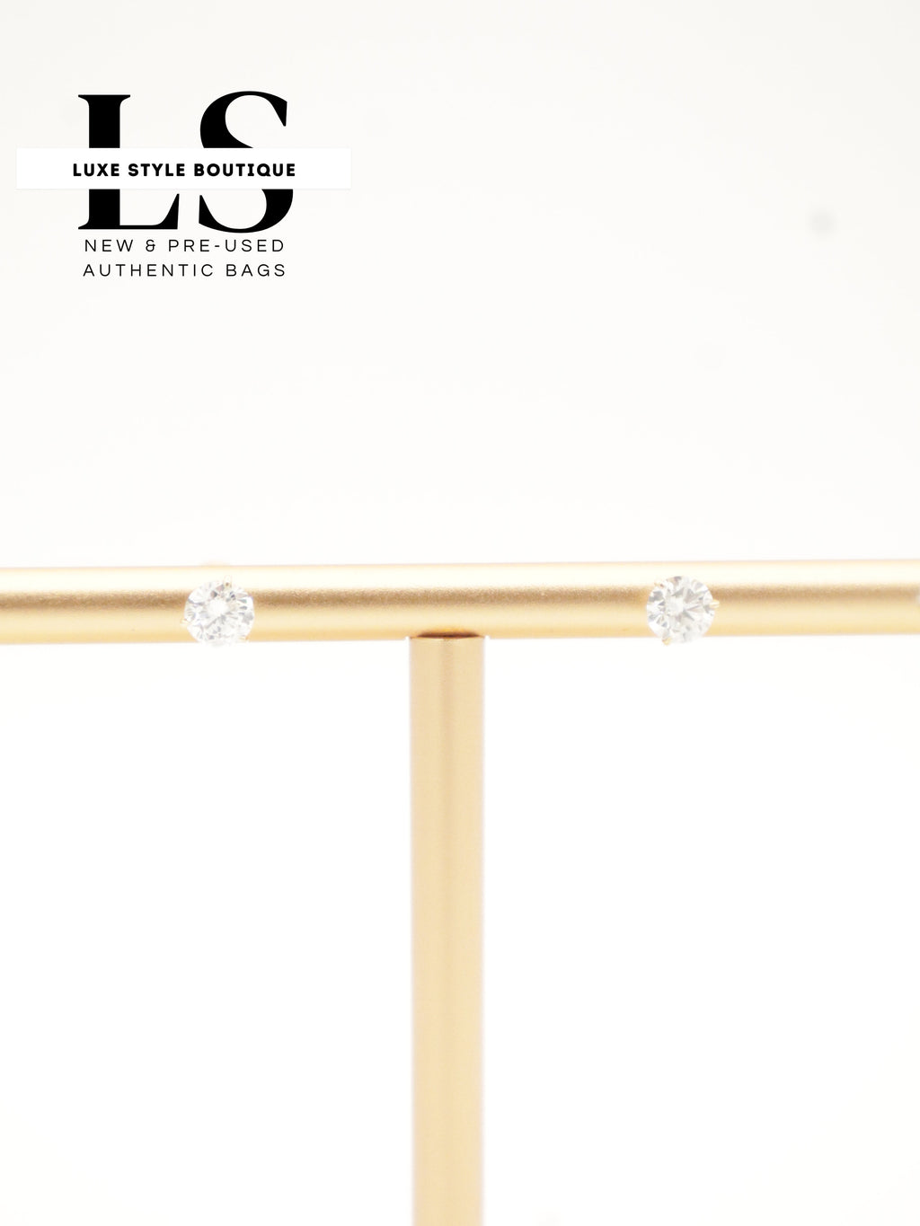 Earrings Gold 18K Circle Cut LAB Diamonds 1CT