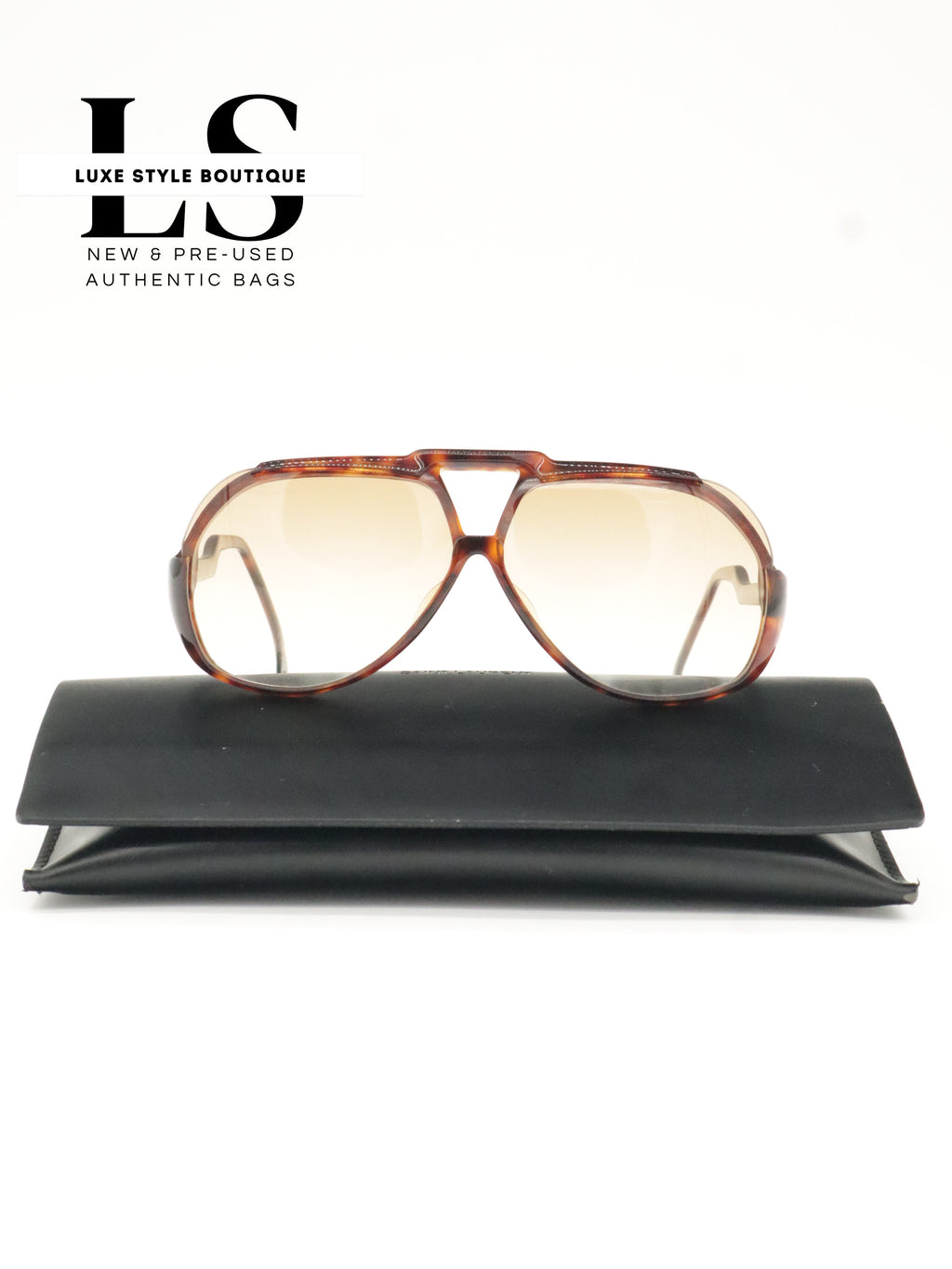 YSL Leopard Print Aviator Sunglasses 31-901