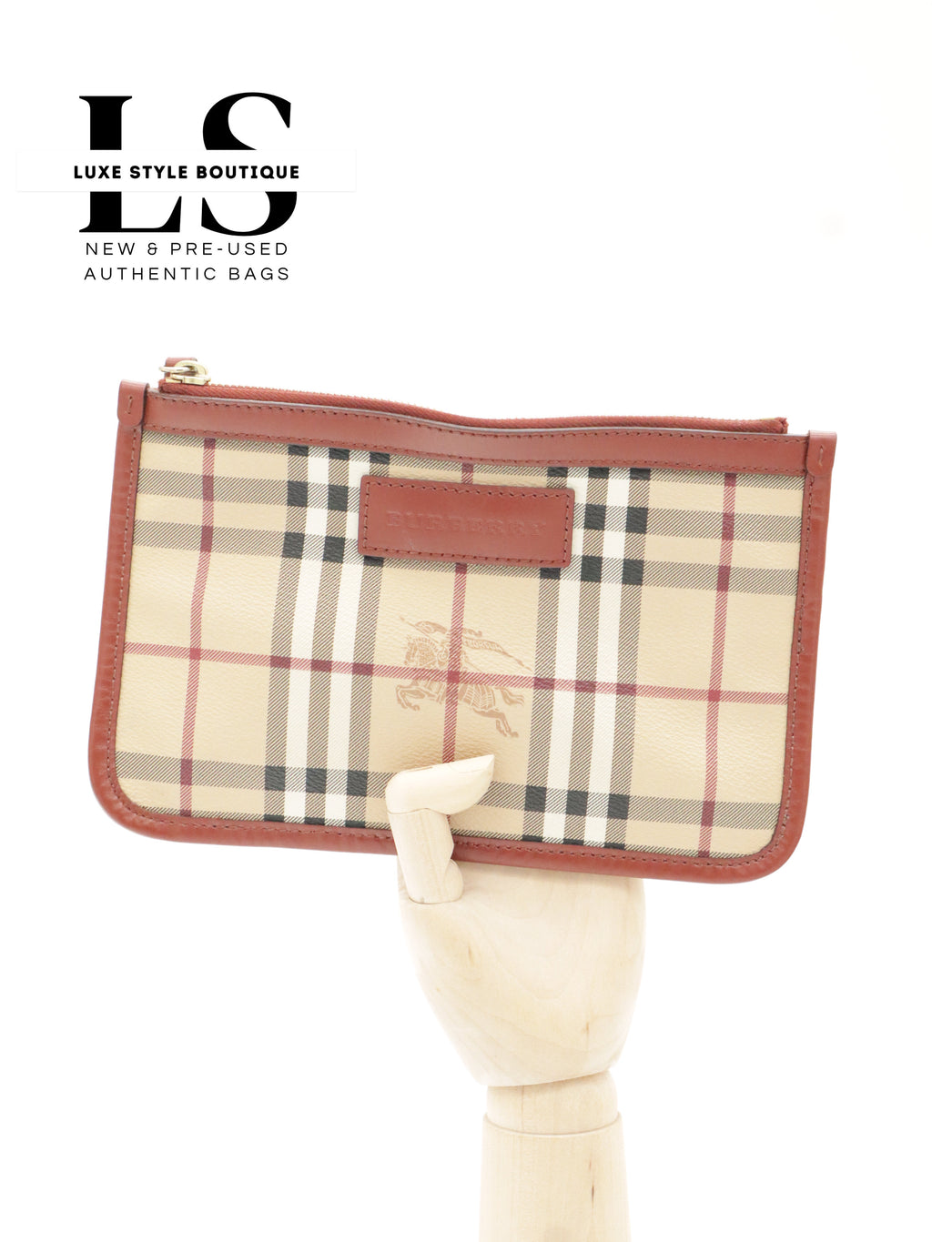 Burberry Haymarket Small Canterbury Tote w/Pouch