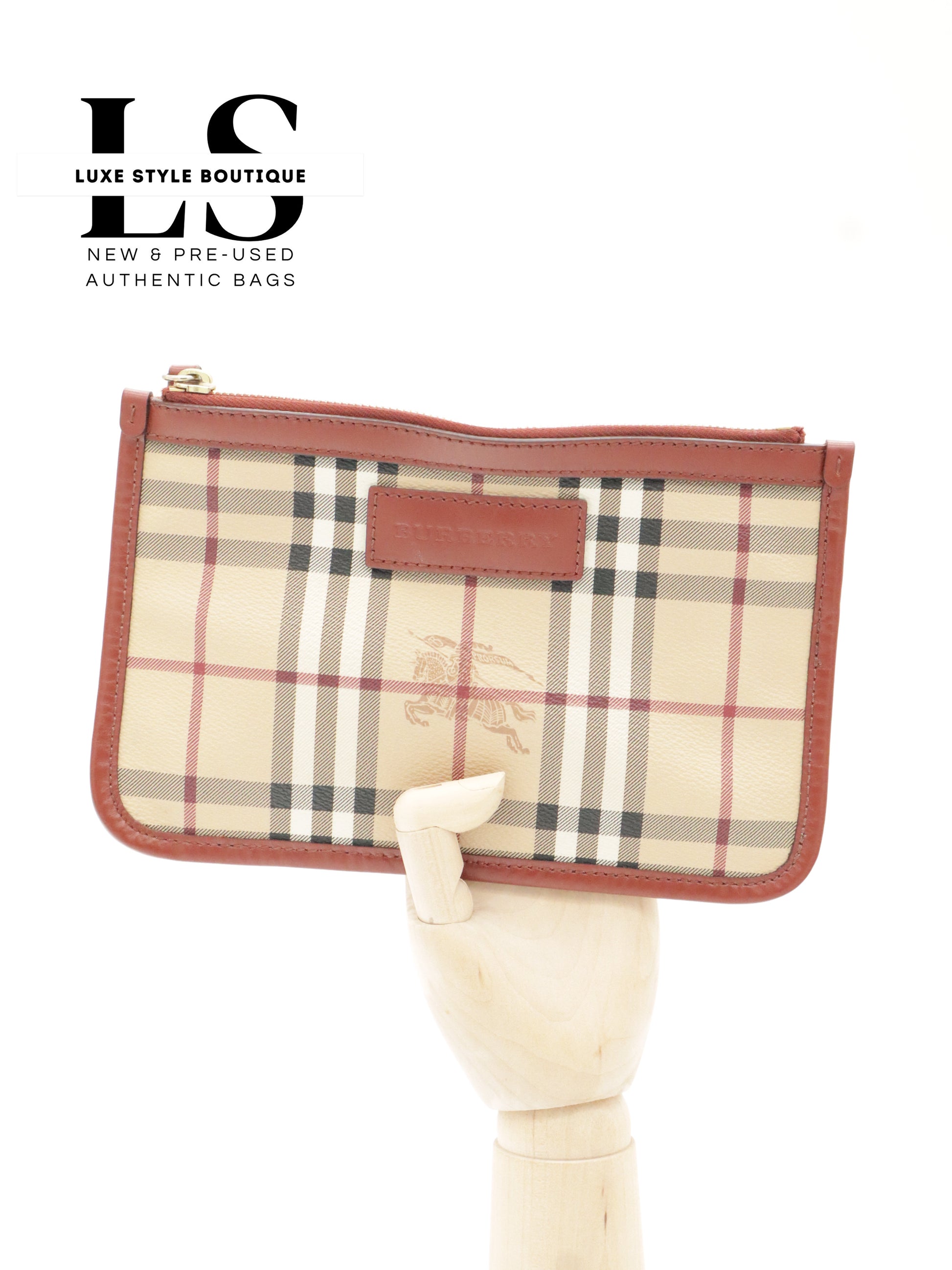 Burberry Haymarket Small Canterbury Tote w/Pouch