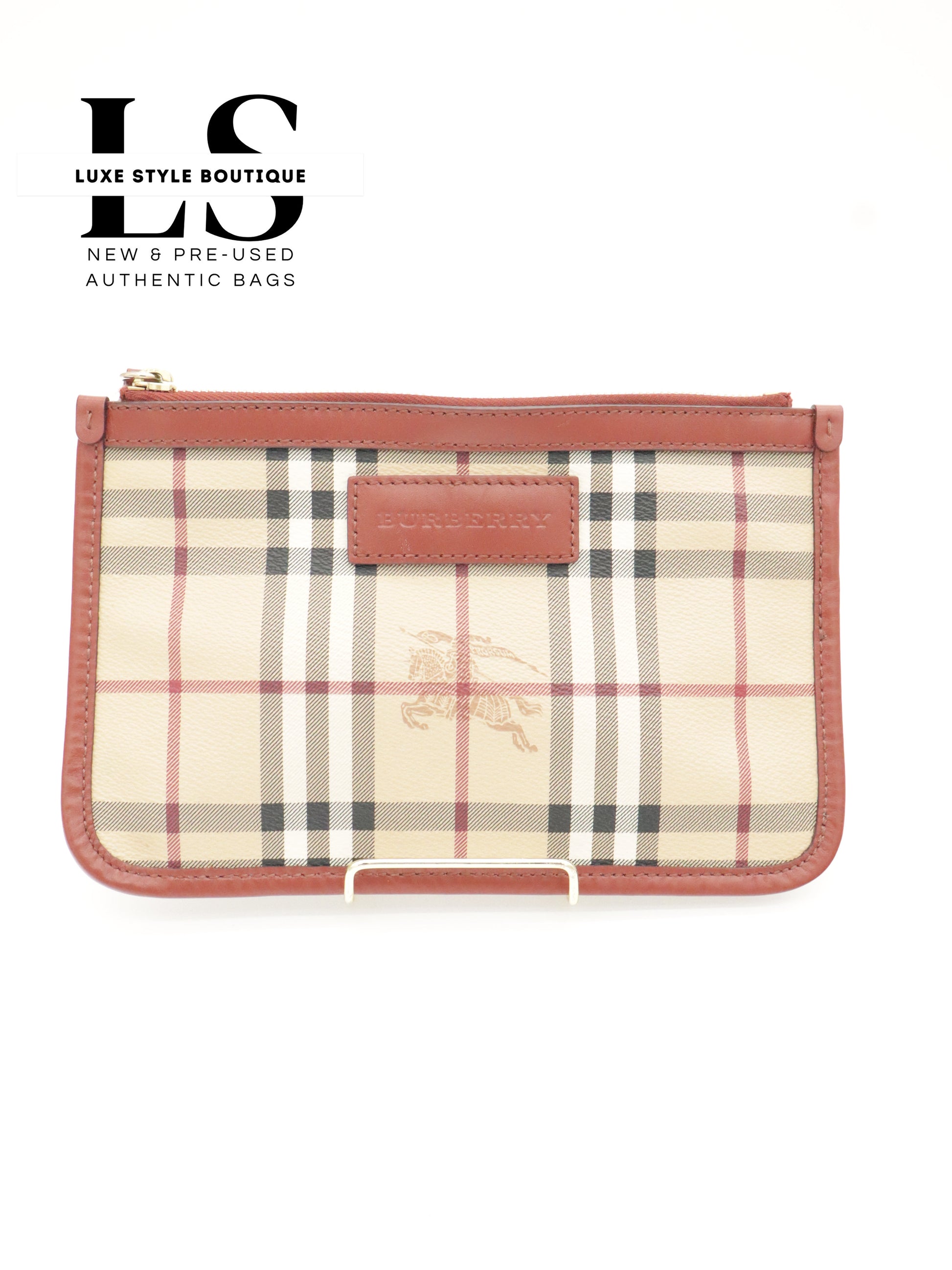 Burberry Haymarket Small Canterbury Tote w/Pouch