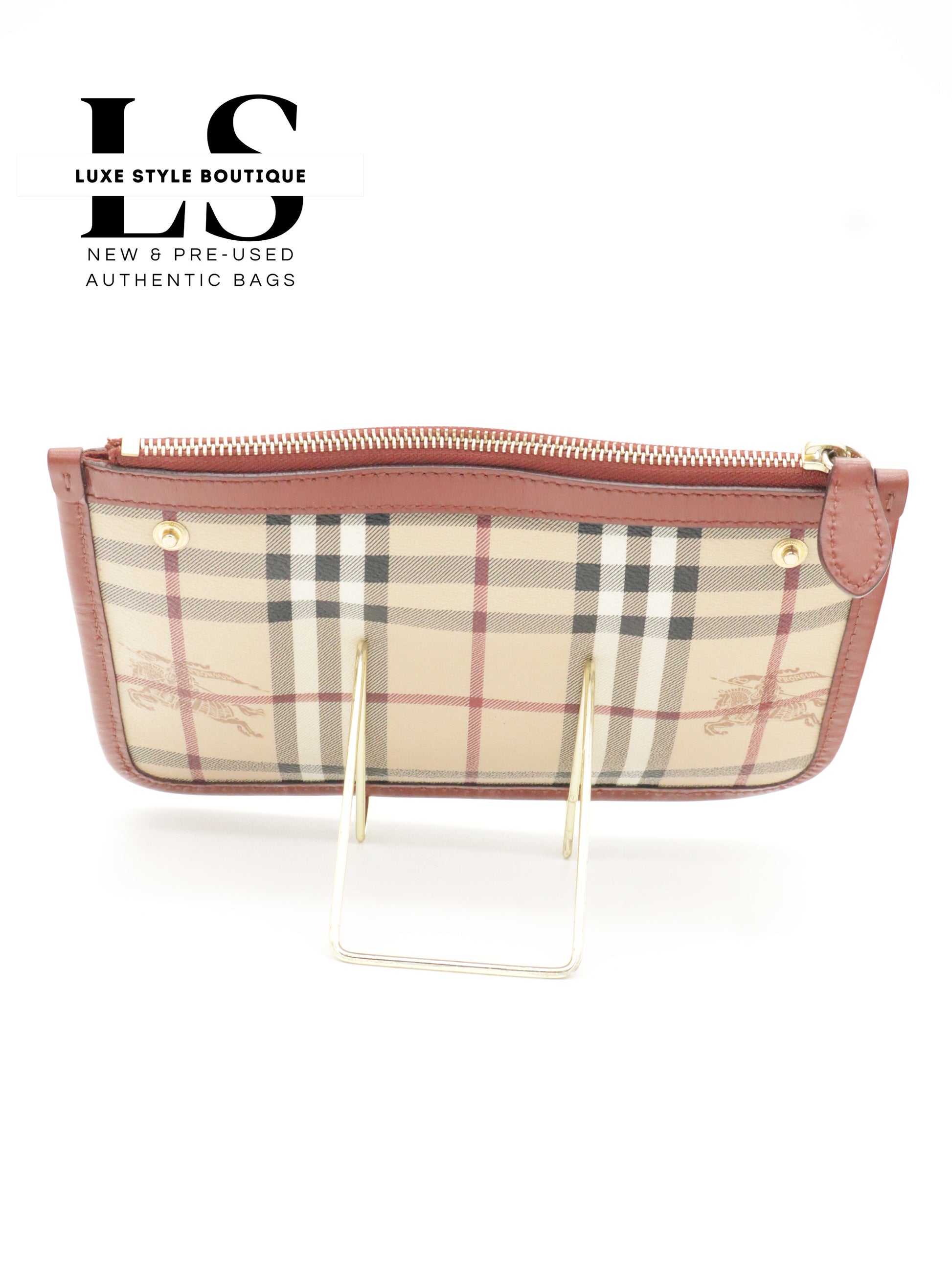 Burberry Haymarket Small Canterbury Tote w/Pouch