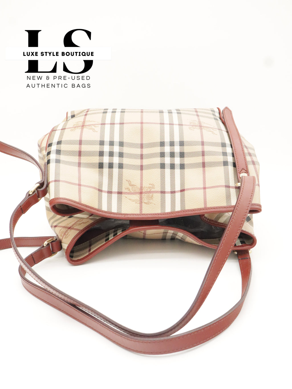 Burberry Haymarket Small Canterbury Tote w/Pouch
