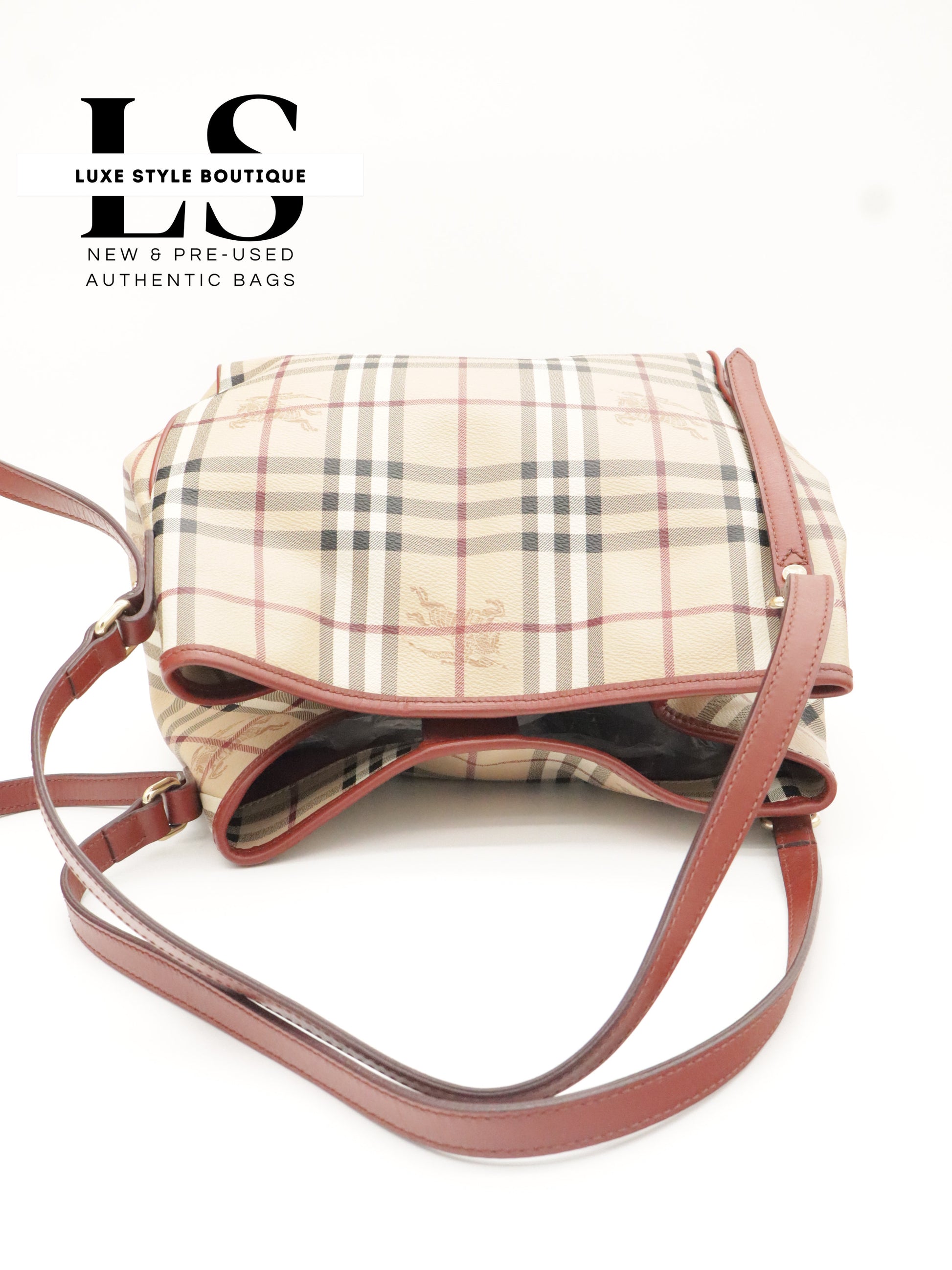 Burberry Haymarket Small Canterbury Tote w/Pouch