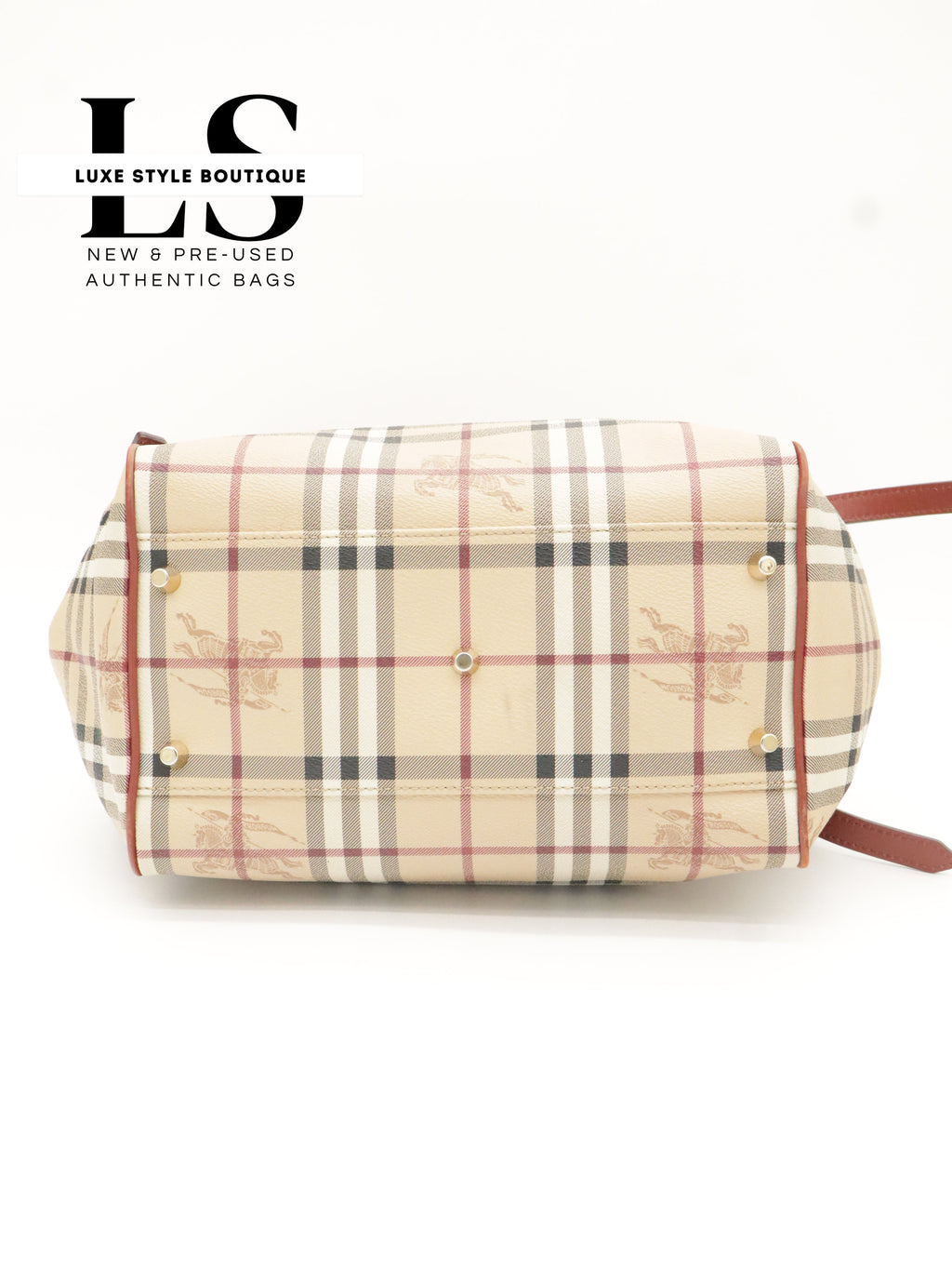 Burberry Haymarket Small Canterbury Tote w/Pouch