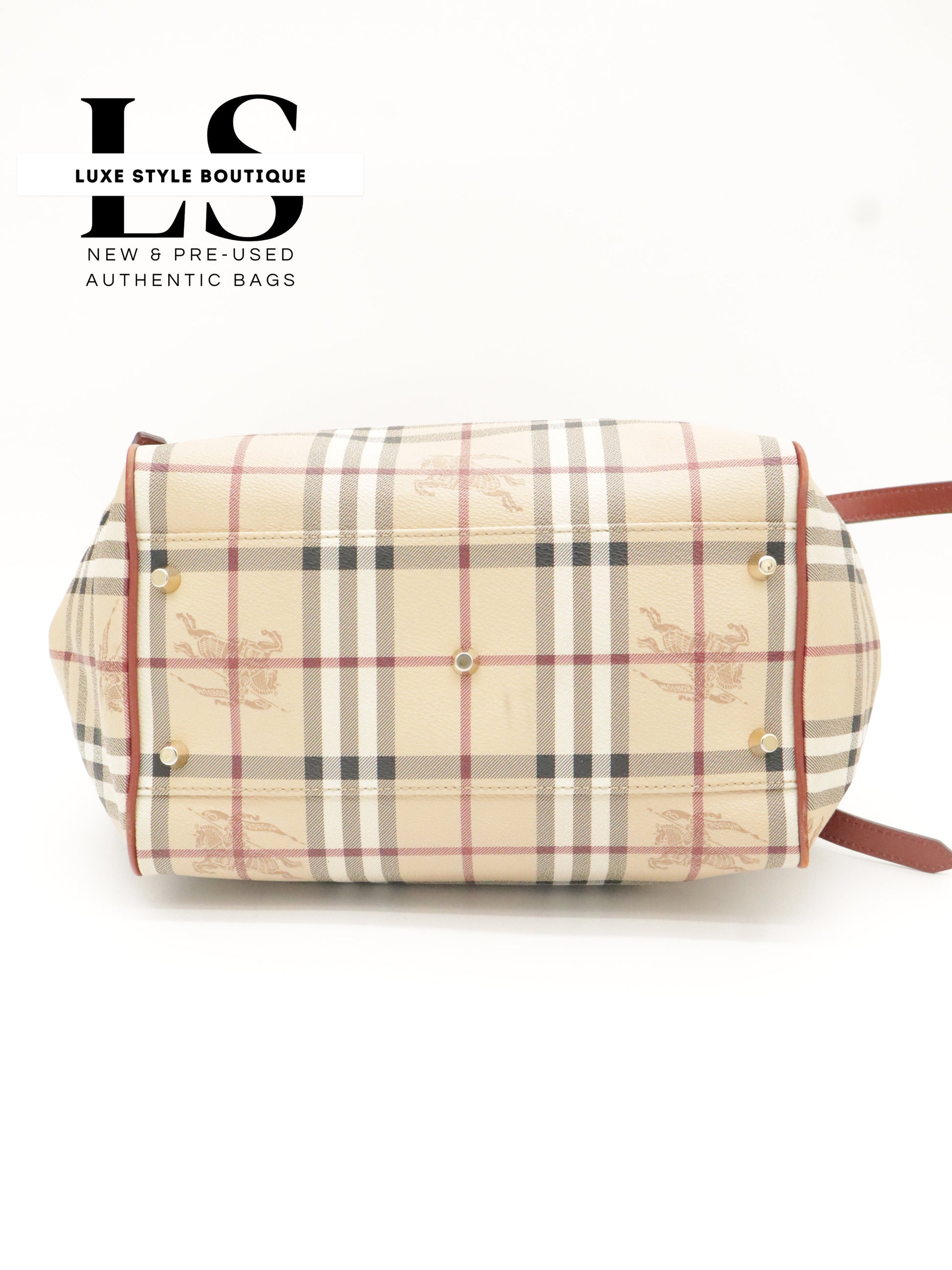 Burberry Haymarket Small Canterbury Tote w/Pouch