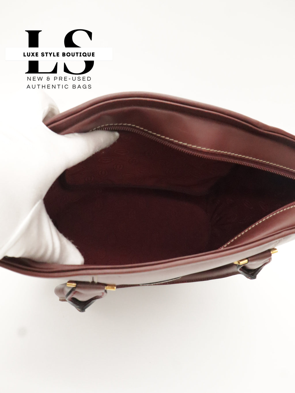 Cartier Le Must Leather Top Handle Bag