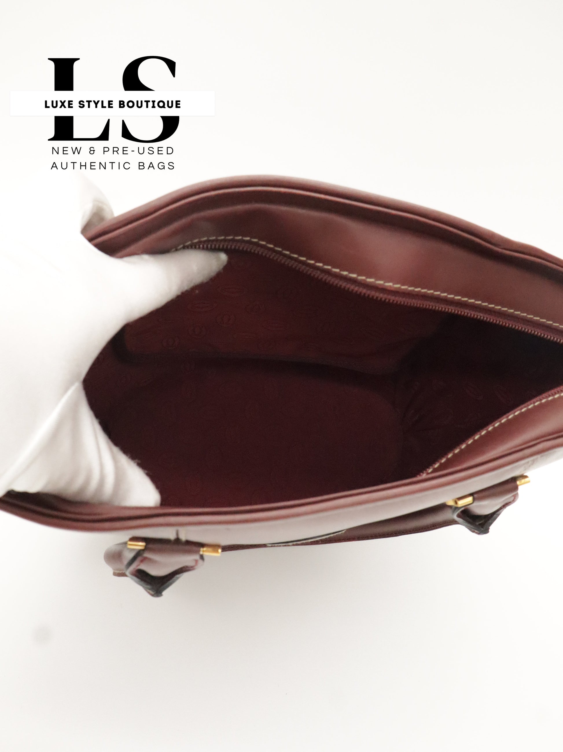 Cartier Le Must Leather Top Handle Bag