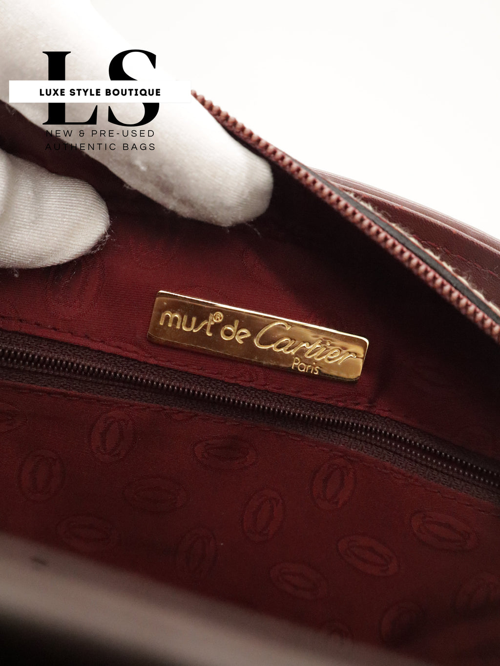 Cartier Le Must Leather Top Handle Bag