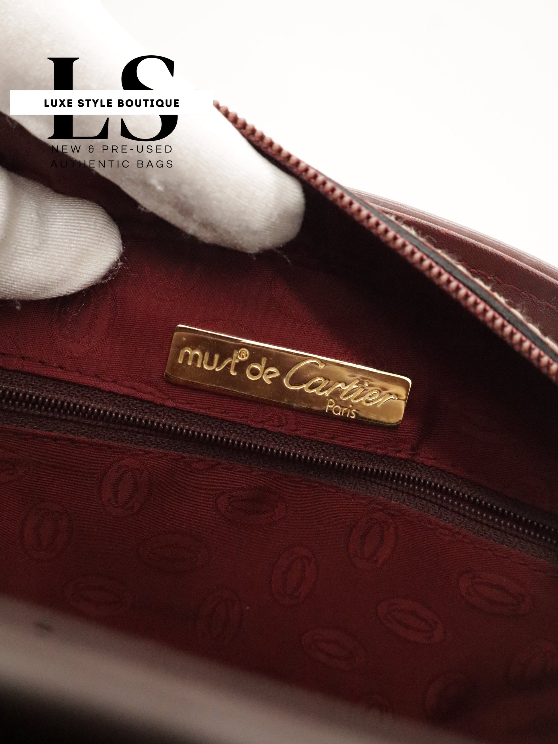 Cartier Le Must Leather Top Handle Bag