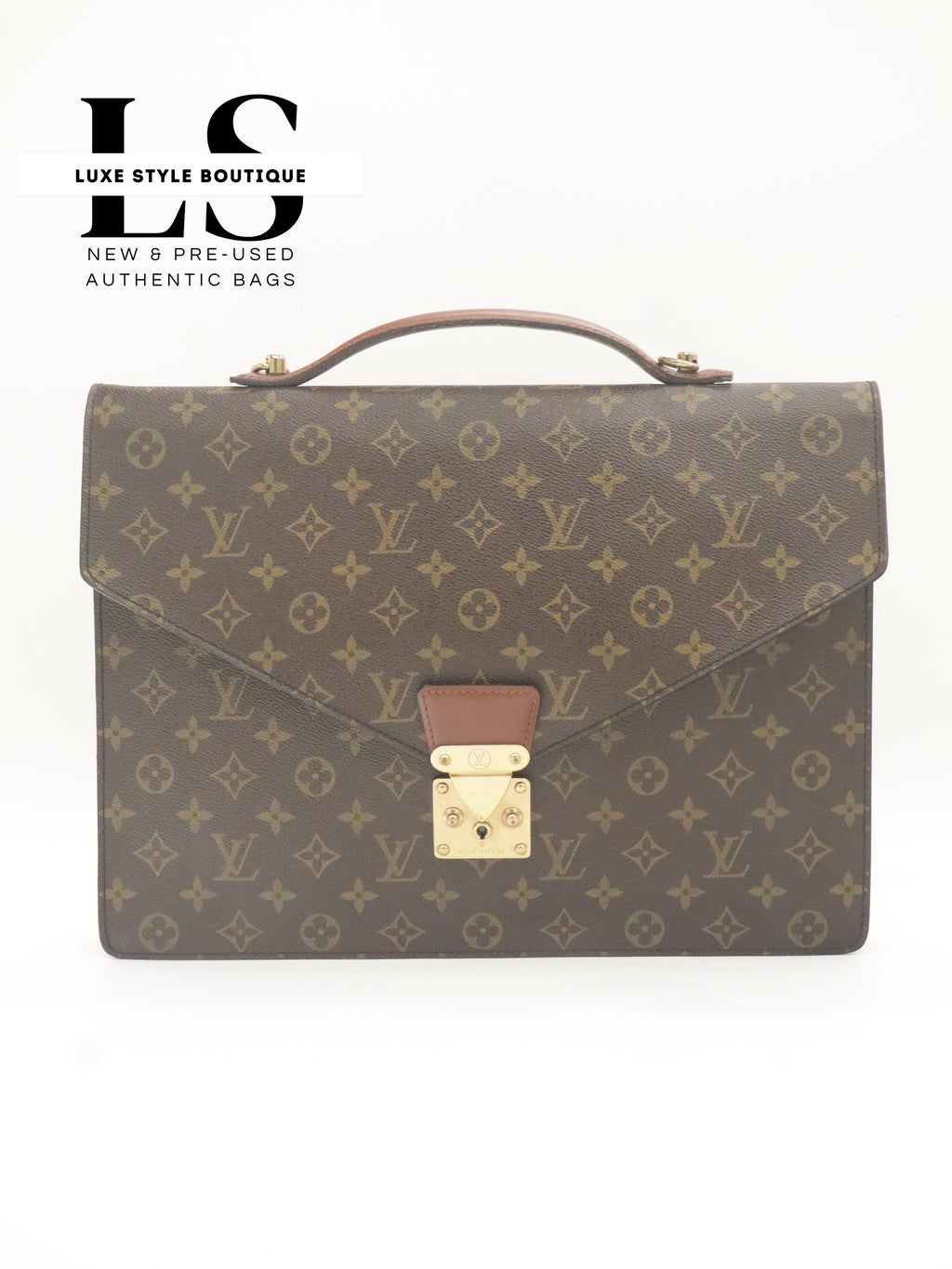 Louis Vuitton Monogram Porte Documents Briefcase w/Strap