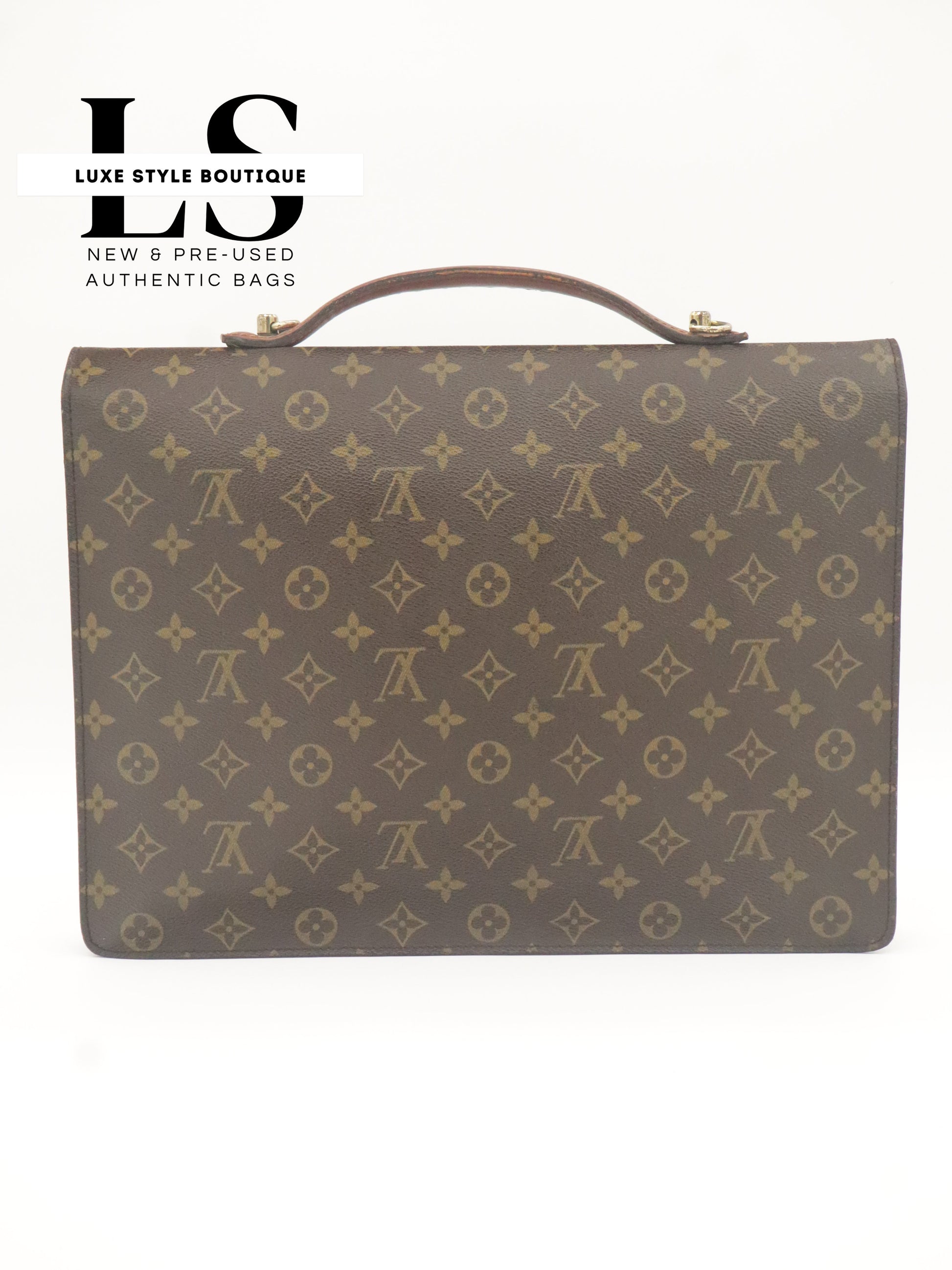 Louis Vuitton Monogram Porte Documents Briefcase w/Strap