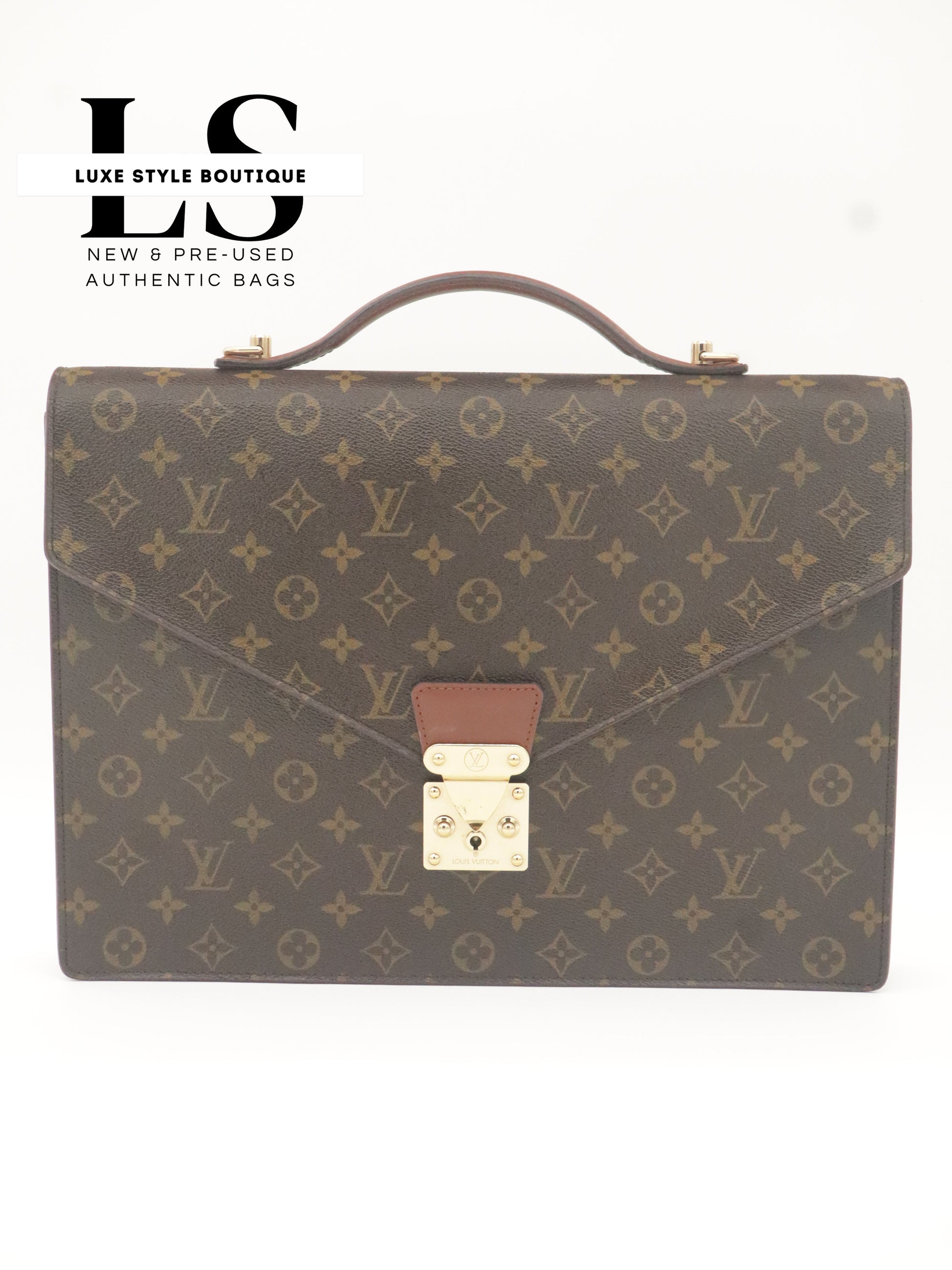 Louis Vuitton Monogram Porte Documents Briefcase w/Strap