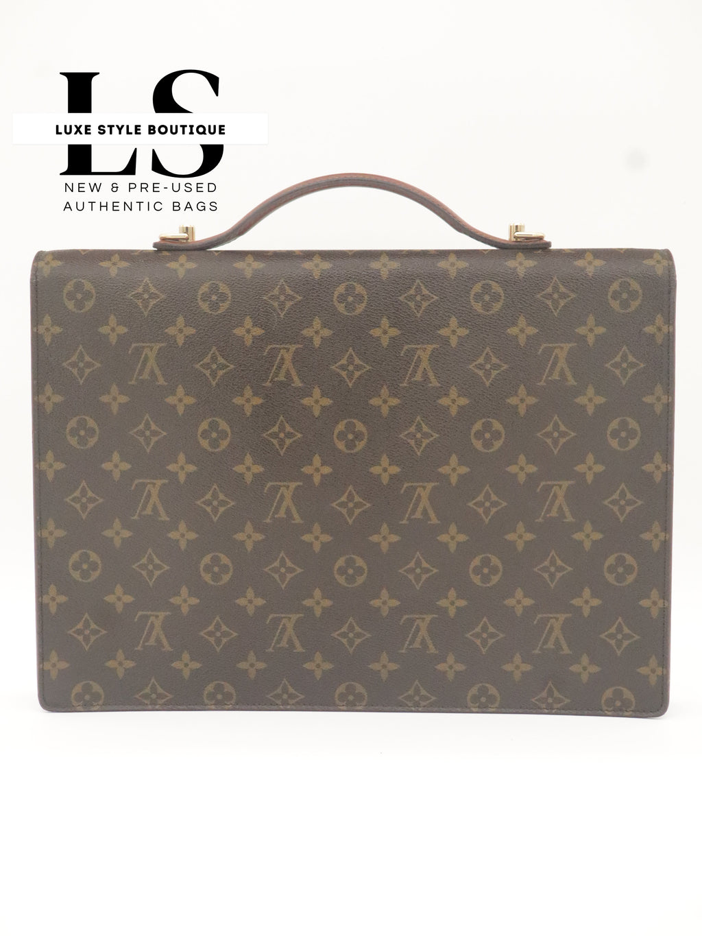 Louis Vuitton Monogram Porte Documents Briefcase w/Strap