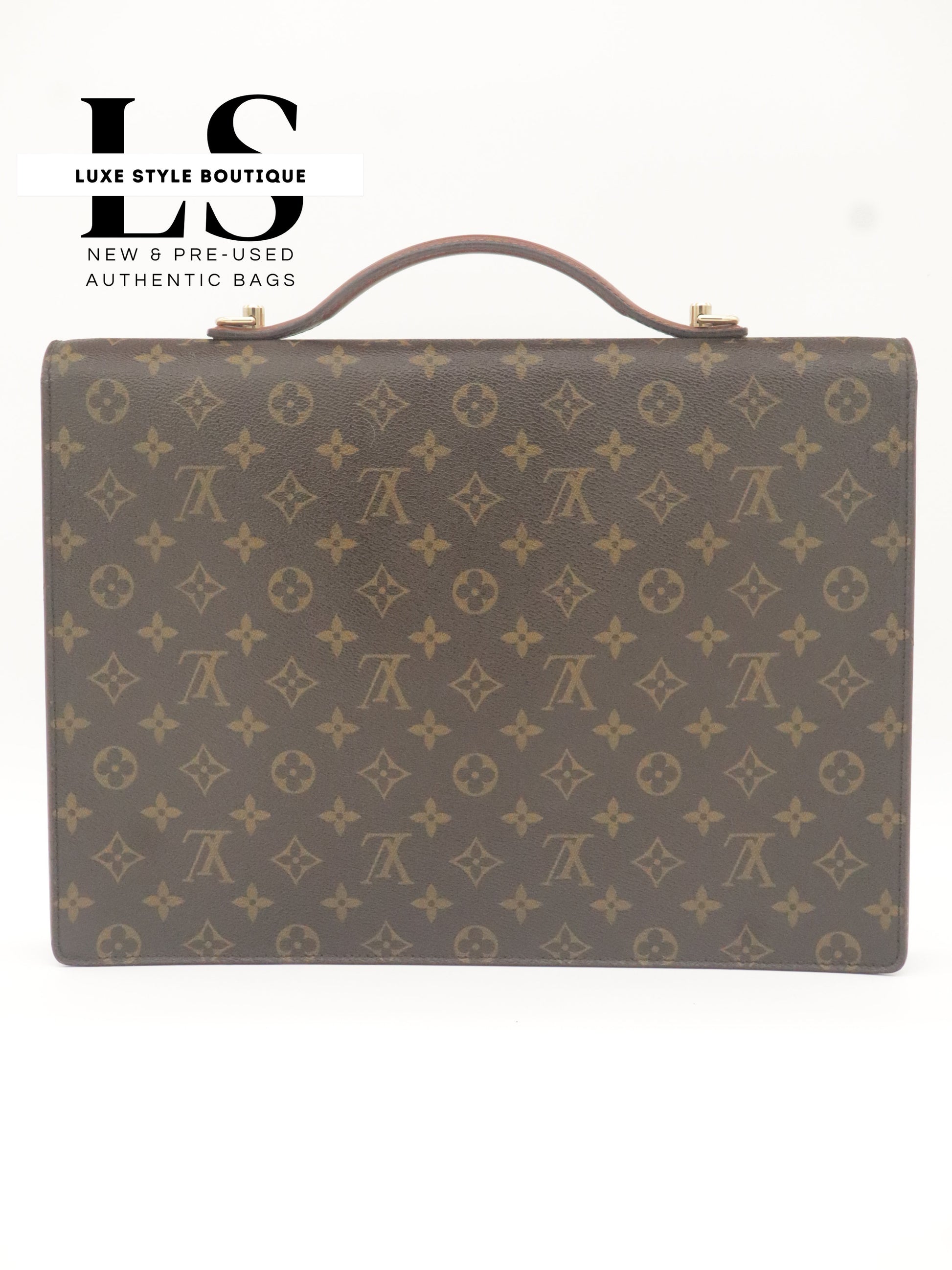 Louis Vuitton Monogram Porte Documents Briefcase w/Strap