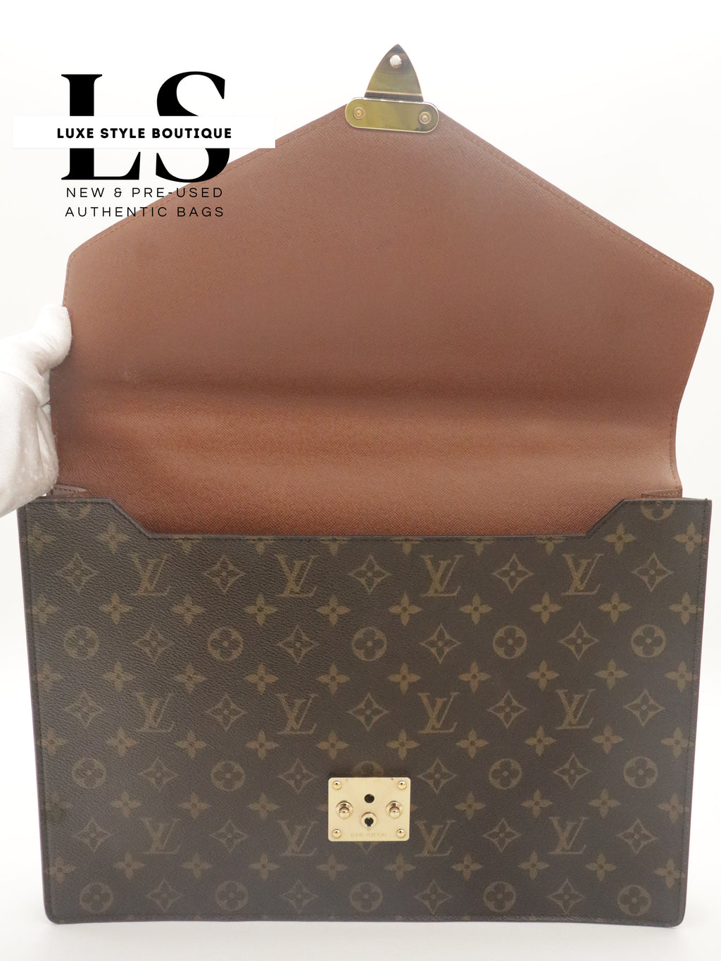 Louis Vuitton Monogram Porte Documents Briefcase w/Strap