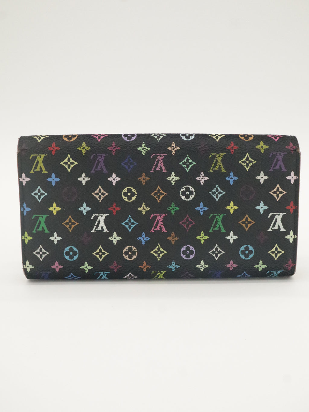 Louis Vuitton Sarah Long Wallet Monogram Multicolor Black