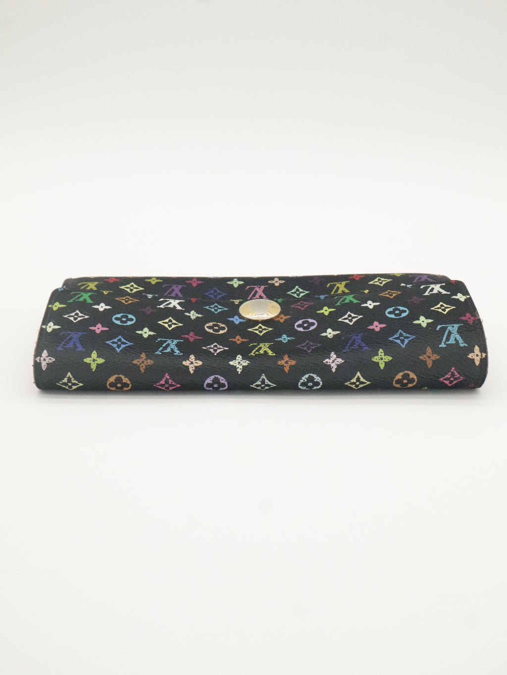 Louis Vuitton Sarah Long Wallet Monogram Multicolor Black