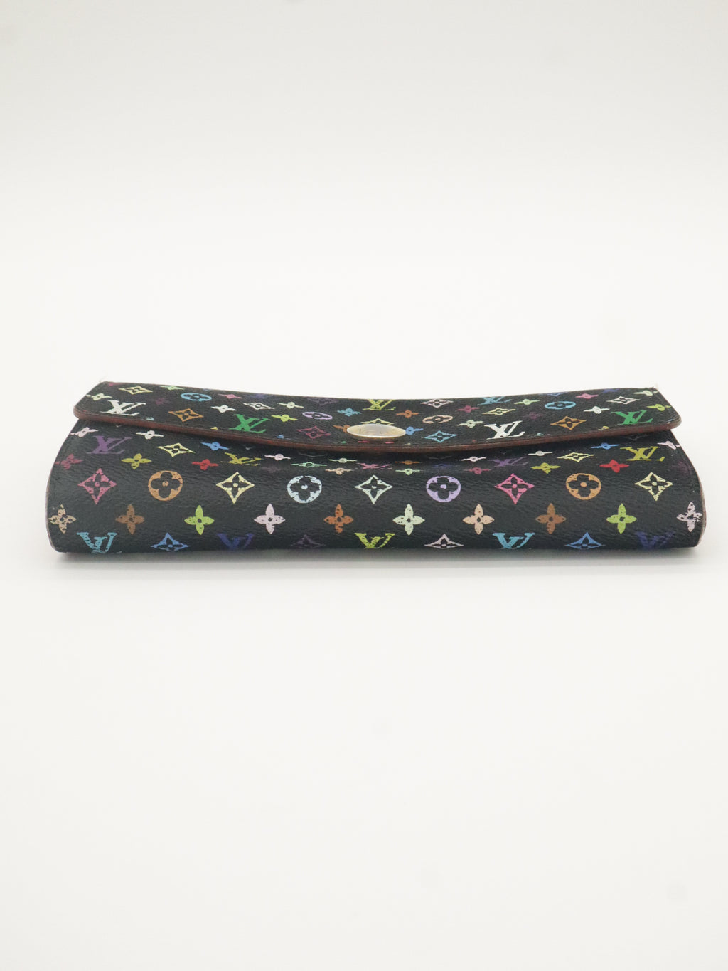 Louis Vuitton Sarah Long Wallet Monogram Multicolor Black