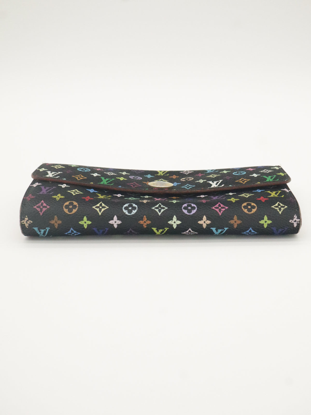 Louis Vuitton Sarah Long Wallet Monogram Multicolor Black