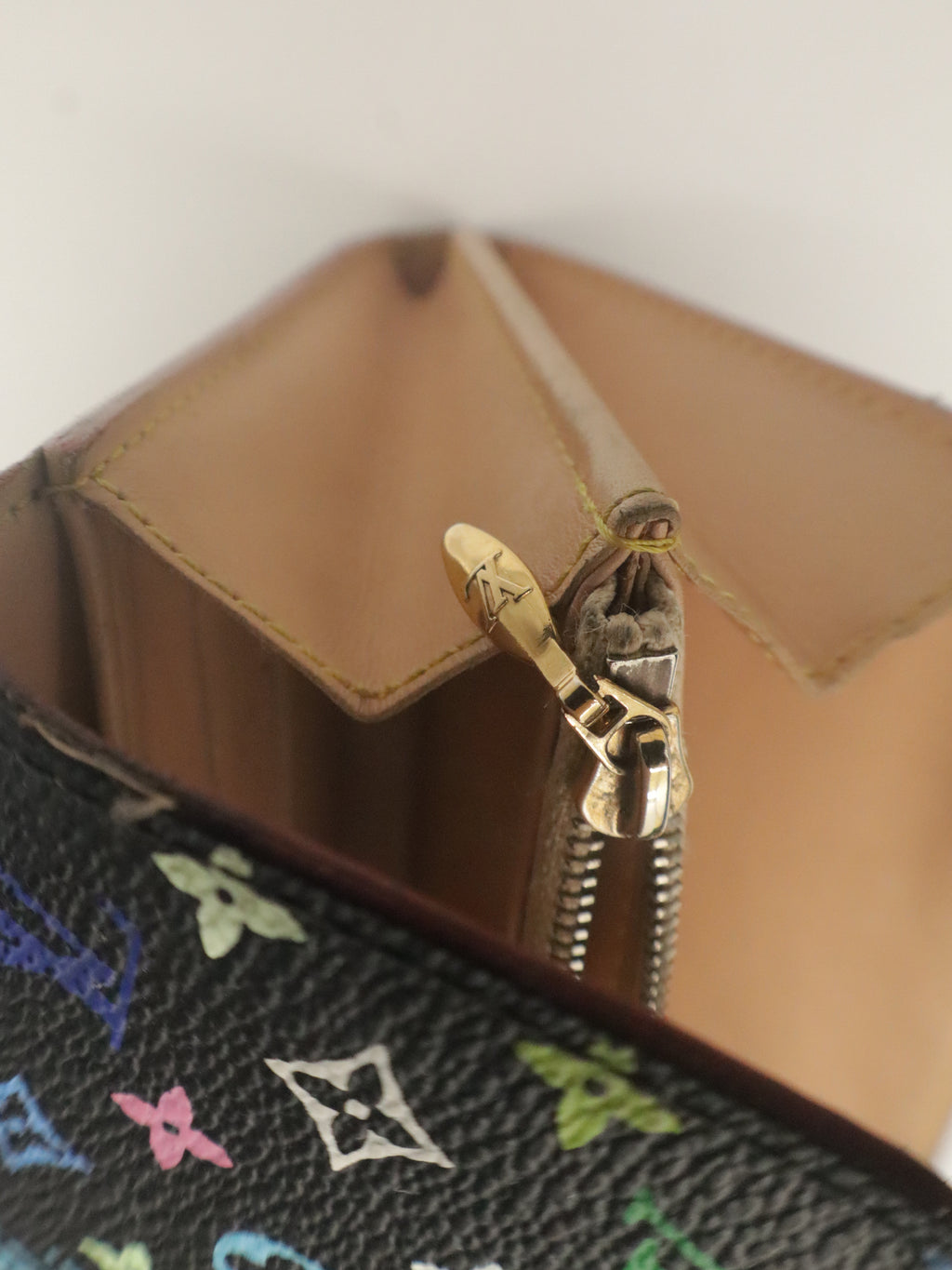 Louis Vuitton Sarah Long Wallet Monogram Multicolor Black