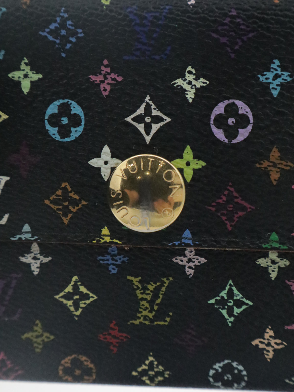 Louis Vuitton Sarah Long Wallet Monogram Multicolor Black