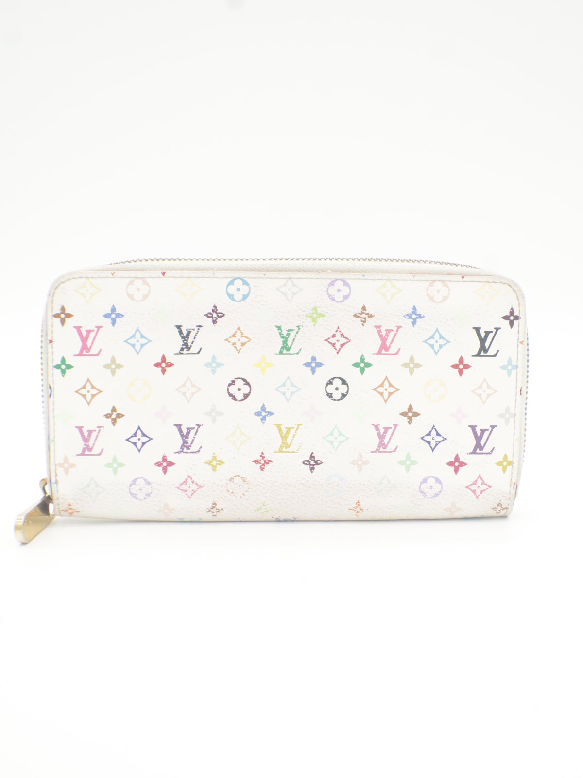 Louis Vuitton Zippy Wallet Monogram Multicolor White