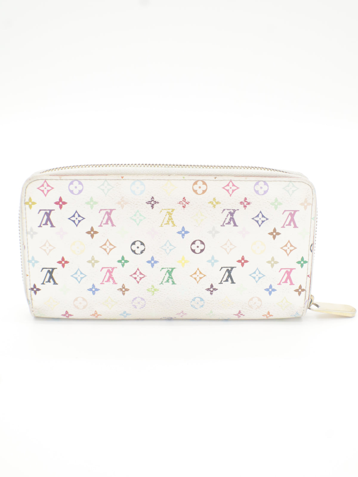 Louis Vuitton Zippy Wallet Monogram Multicolor White