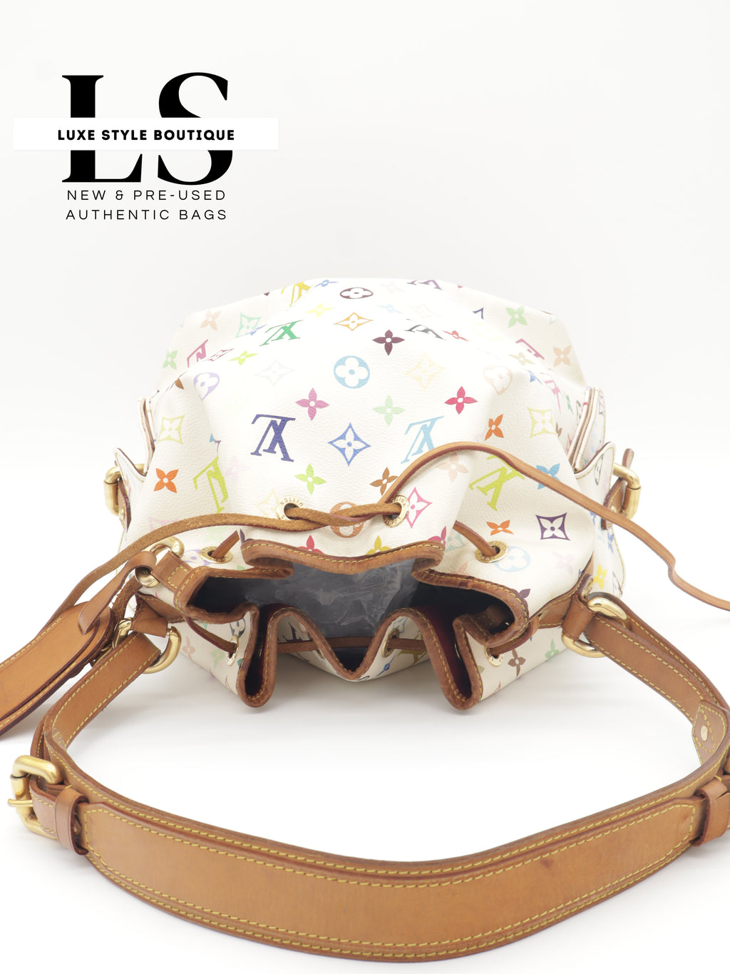 Louis Vuitton x Takashi Murakami Petit Noe Monogram Multicolor White