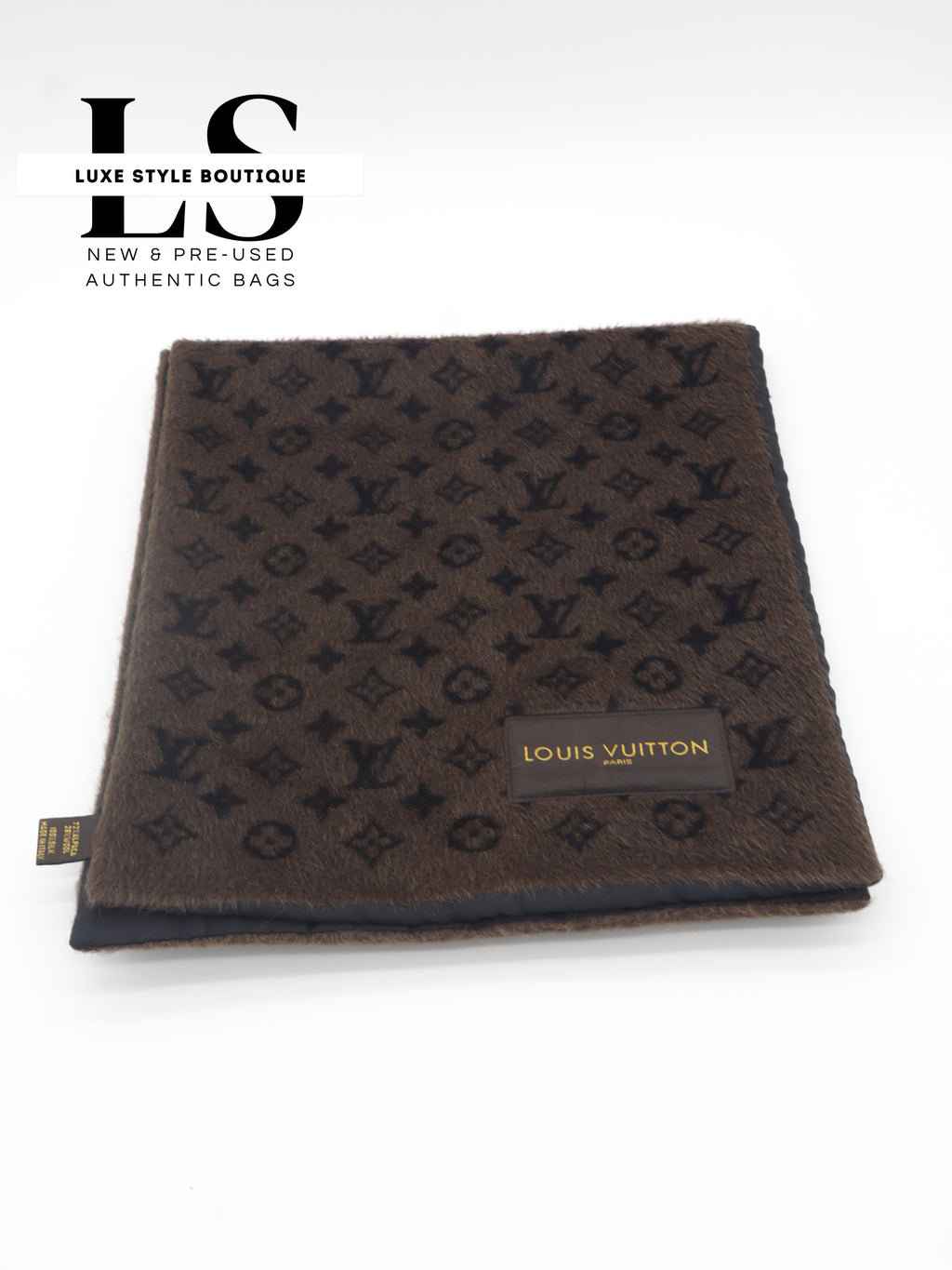 Louis Vuitton Monogram Alpaca Brown Scarf