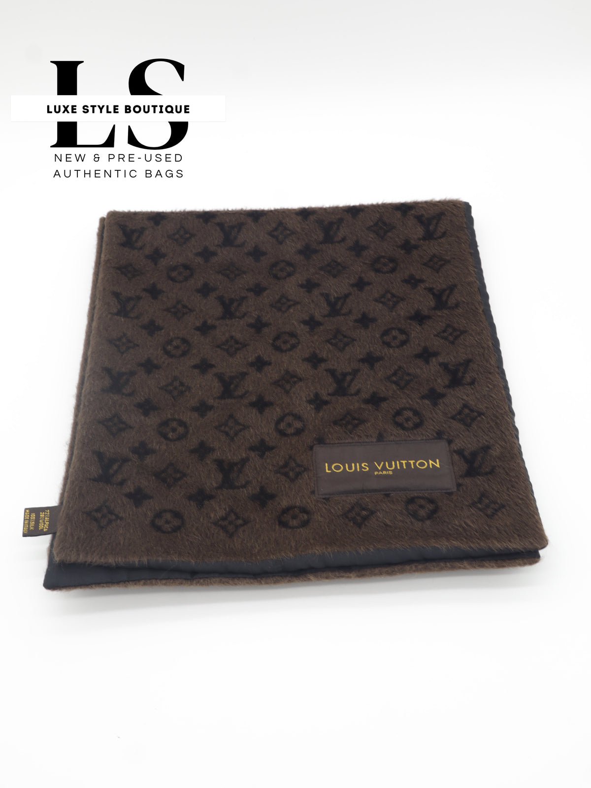 Louis Vuitton Monogram Alpaca Brown Scarf