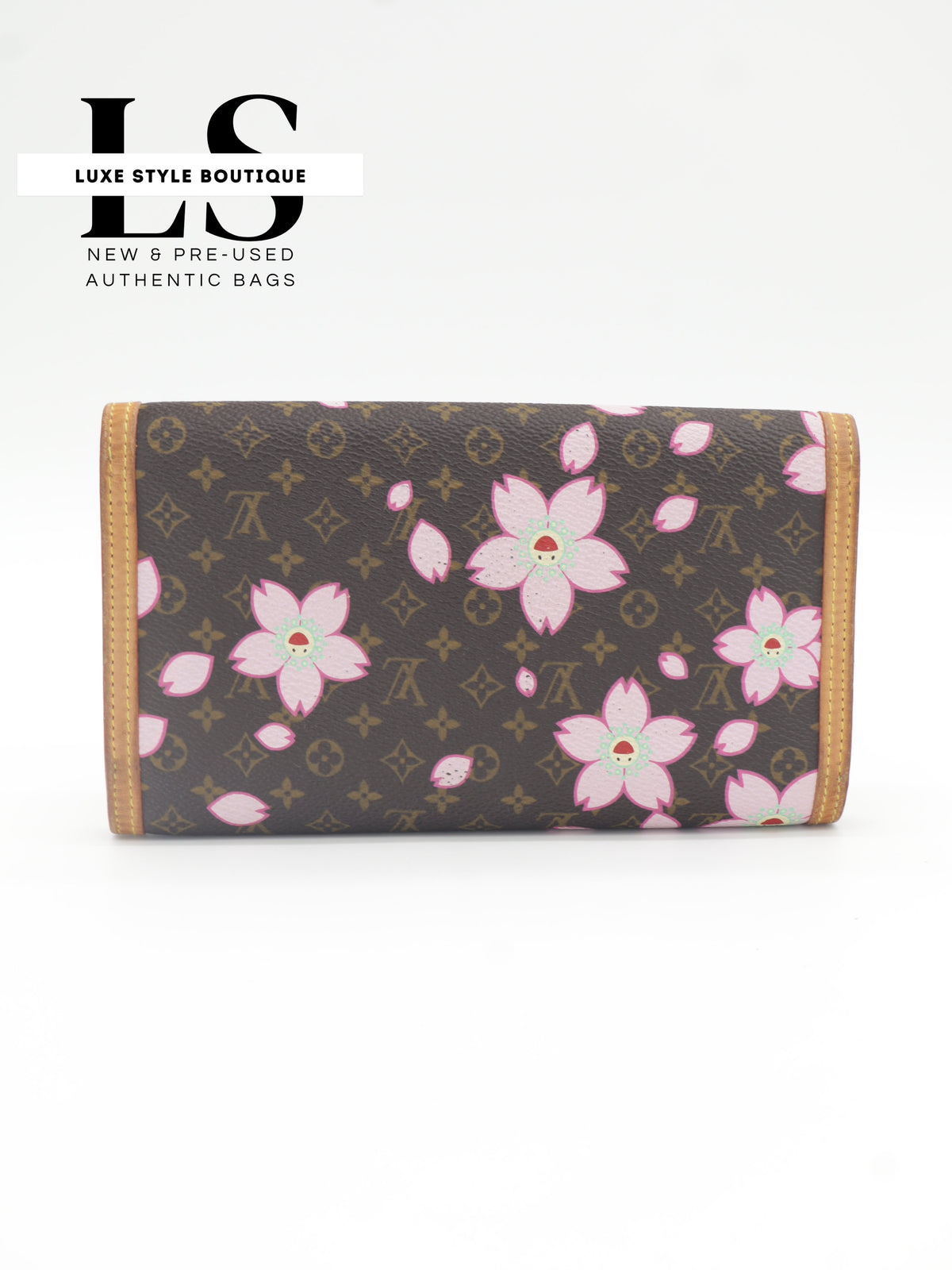 Louis Vuitton x Takashi Murakami 2003 Monogram Cherry Blossom Porte Tresor International