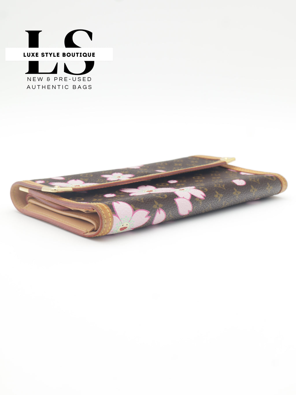 Louis Vuitton x Takashi Murakami 2003 Monogram Cherry Blossom Porte Tresor International