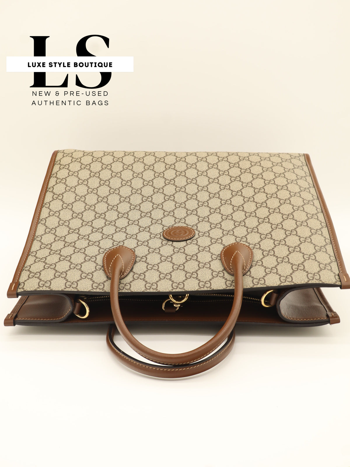 Gucci GG Supreme Canvas Interlocking G Tote