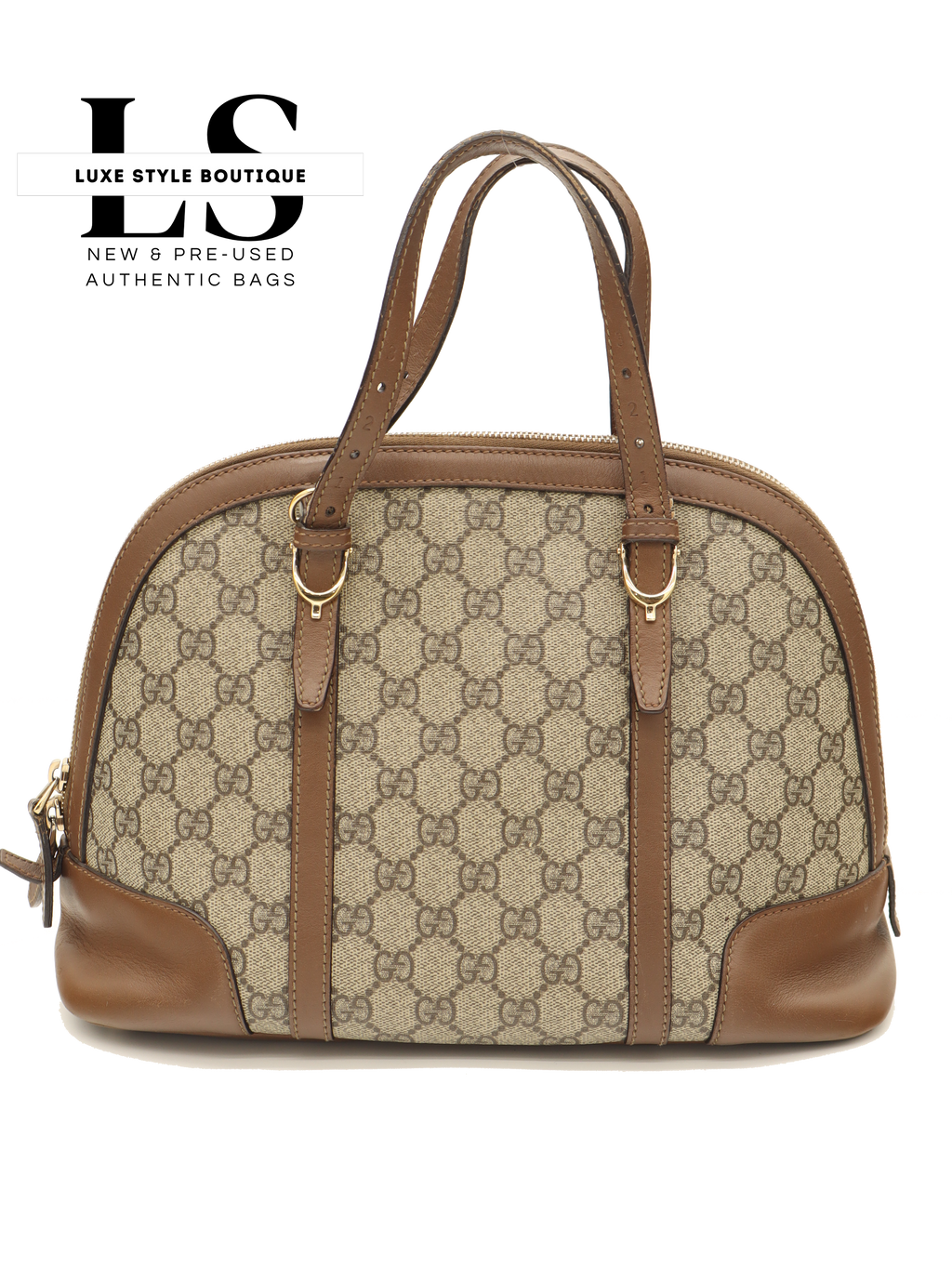 Gucci GG Supreme Monogram Nice Top Handle Dome Bag