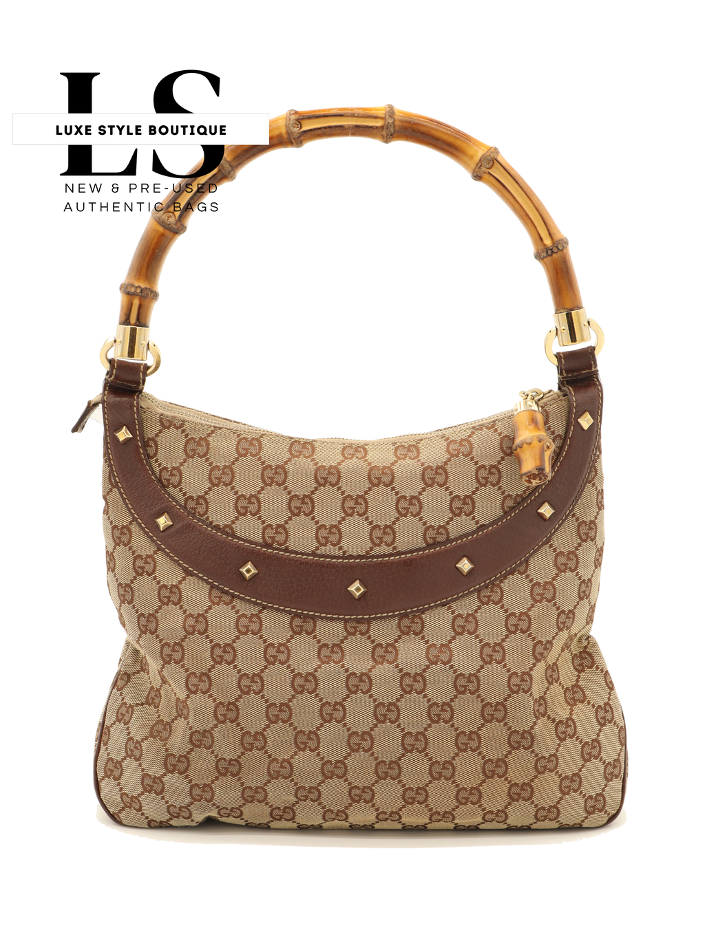 Gucci GG Canvas Anita Bamboo Top Handle