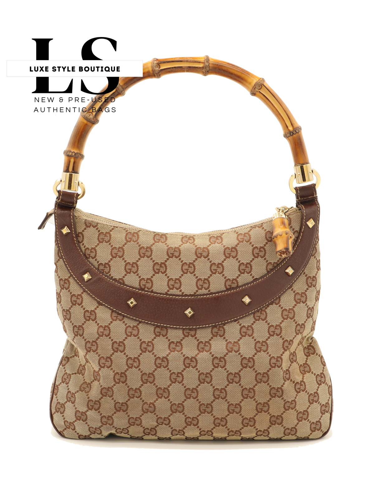 Gucci GG Canvas Anita Bamboo Top Handle