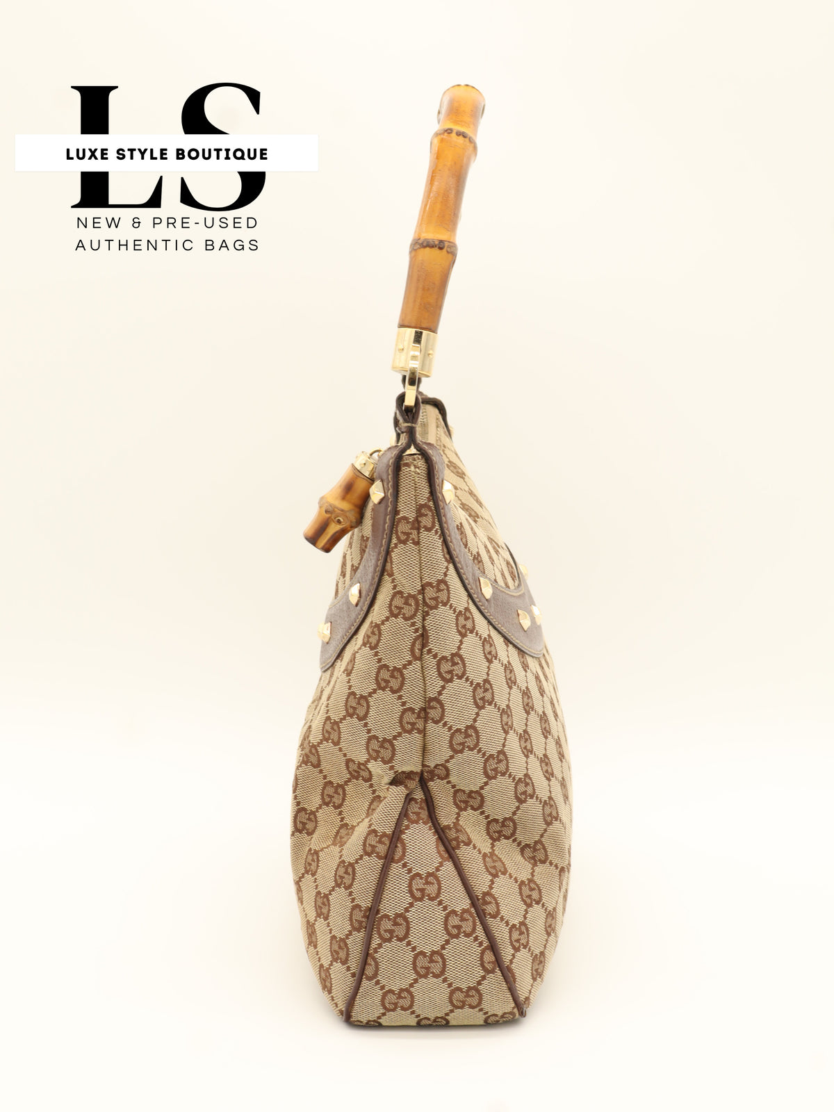 Gucci GG Canvas Anita Bamboo Top Handle