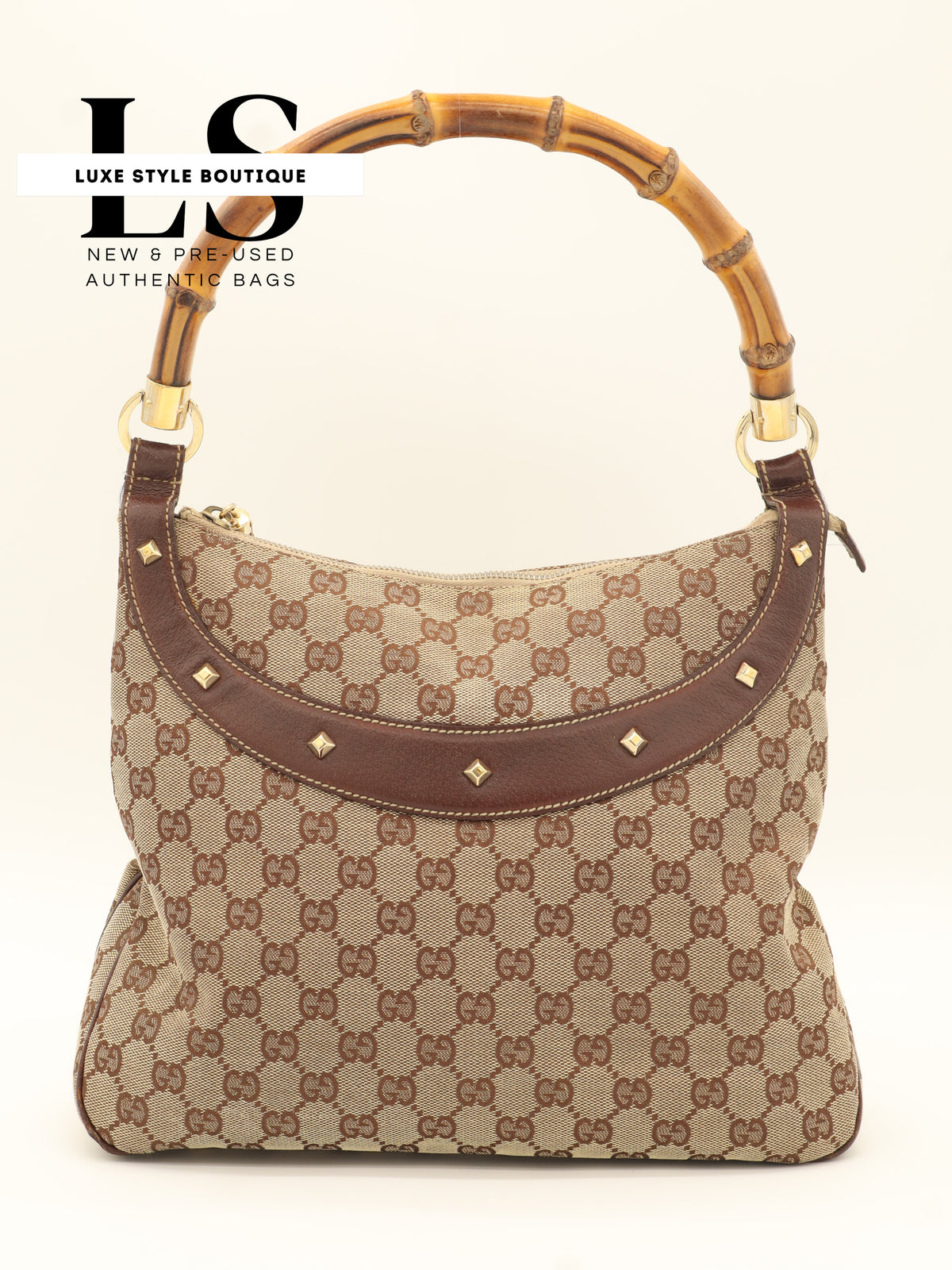 Gucci GG Canvas Anita Bamboo Top Handle