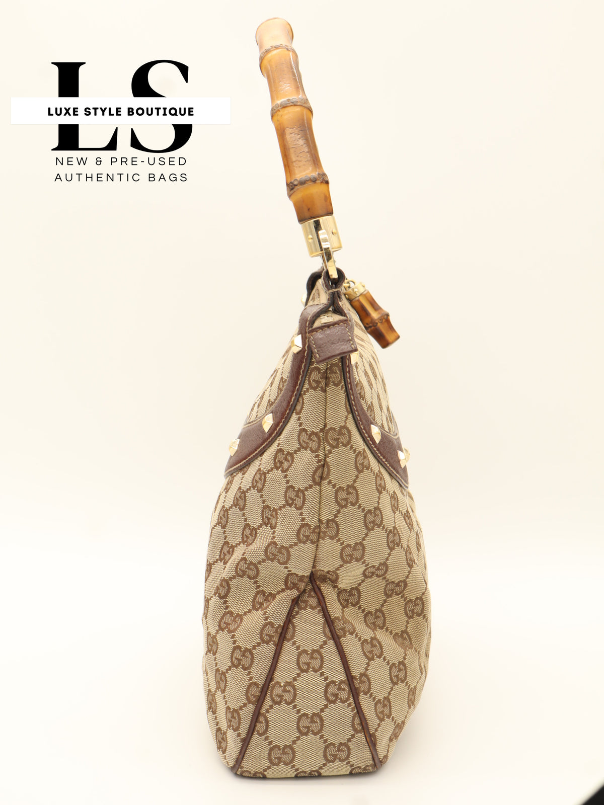 Gucci GG Canvas Anita Bamboo Top Handle