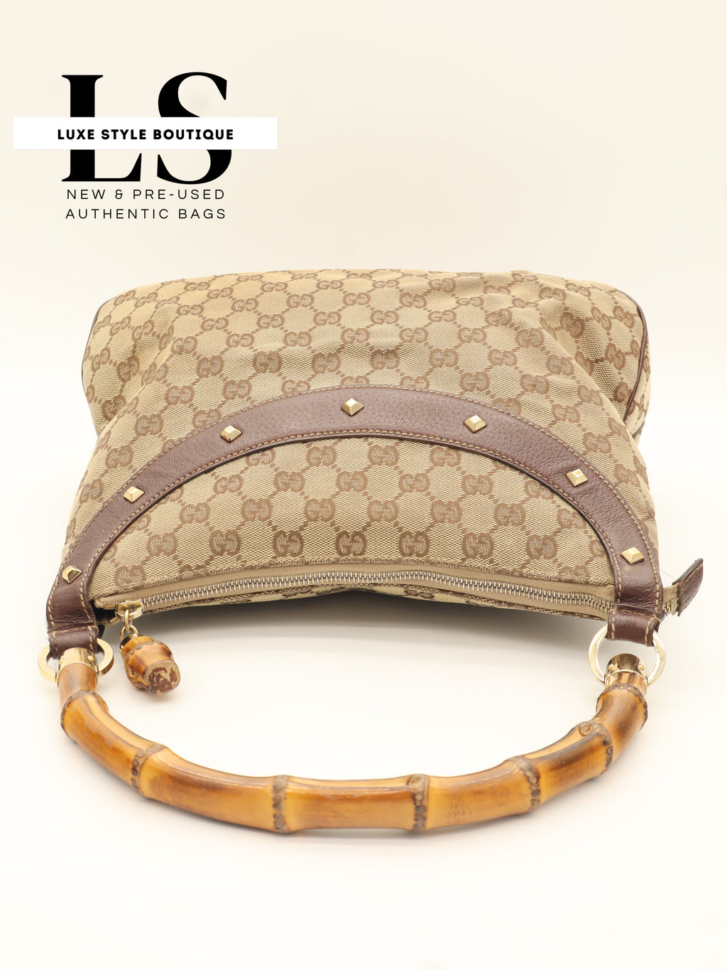 Gucci GG Canvas Anita Bamboo Top Handle