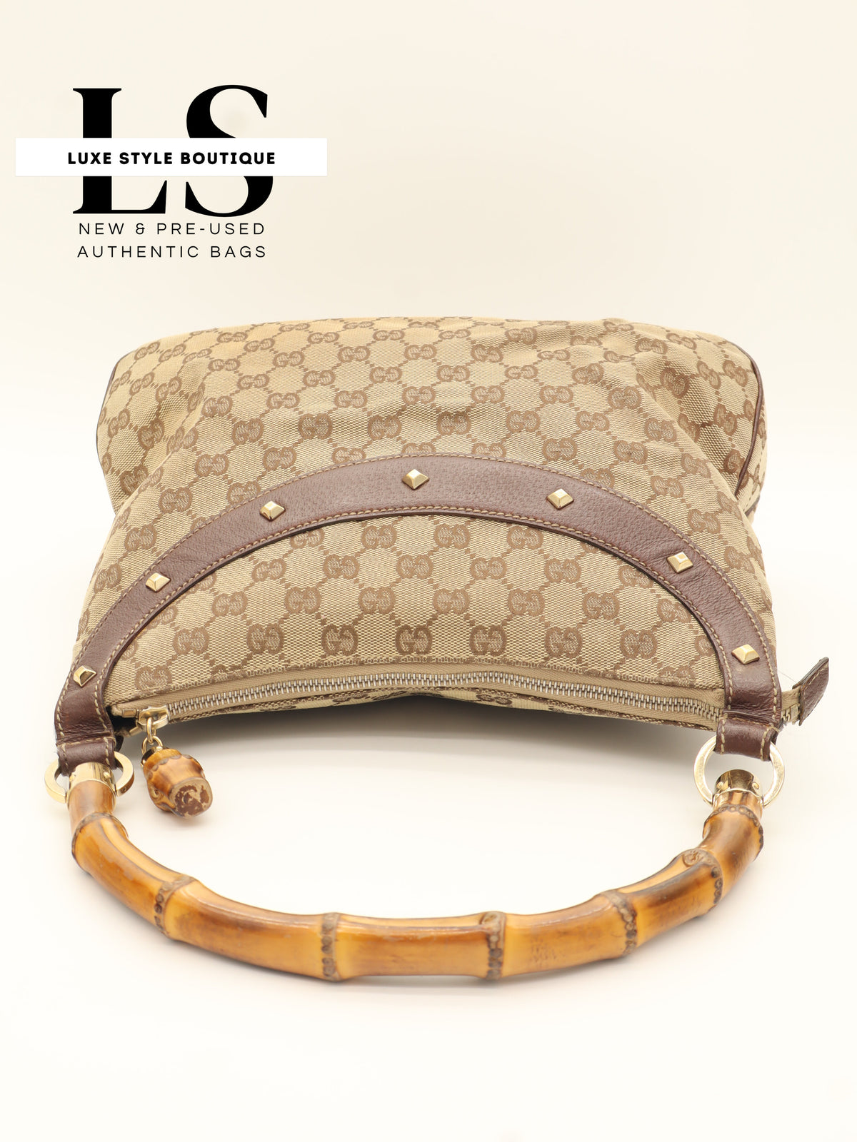 Gucci GG Canvas Anita Bamboo Top Handle
