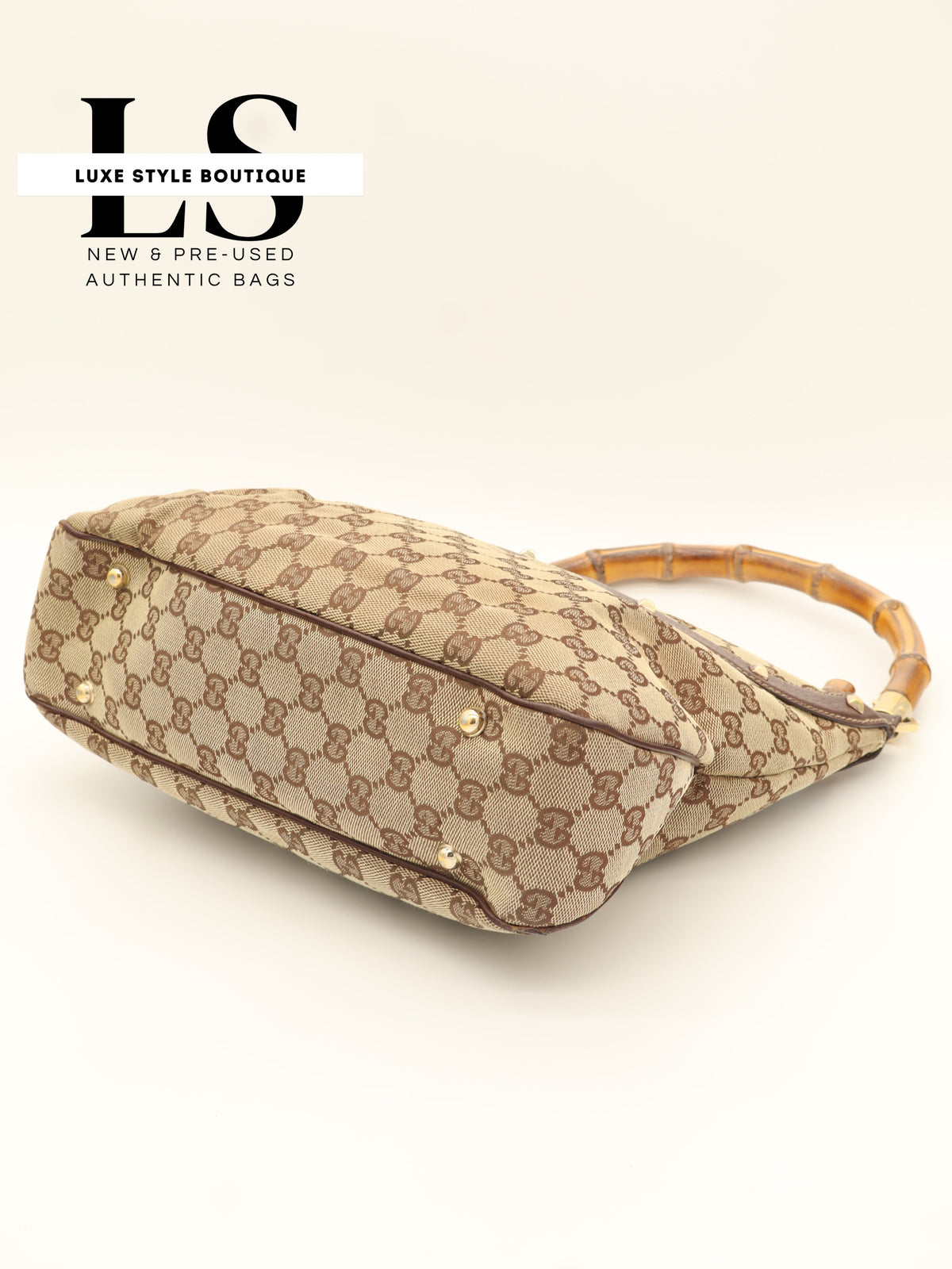 Gucci GG Canvas Anita Bamboo Top Handle